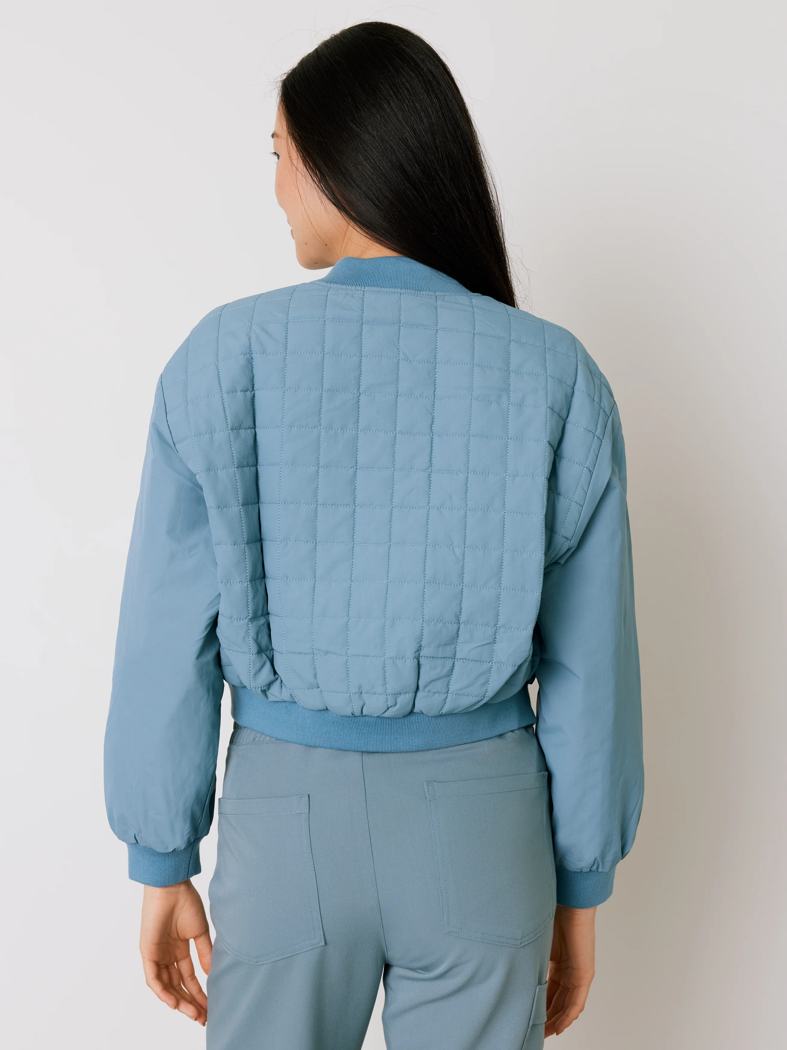 Bomber Jacket Crop - Ocean Grey - Final Sale - Image 4