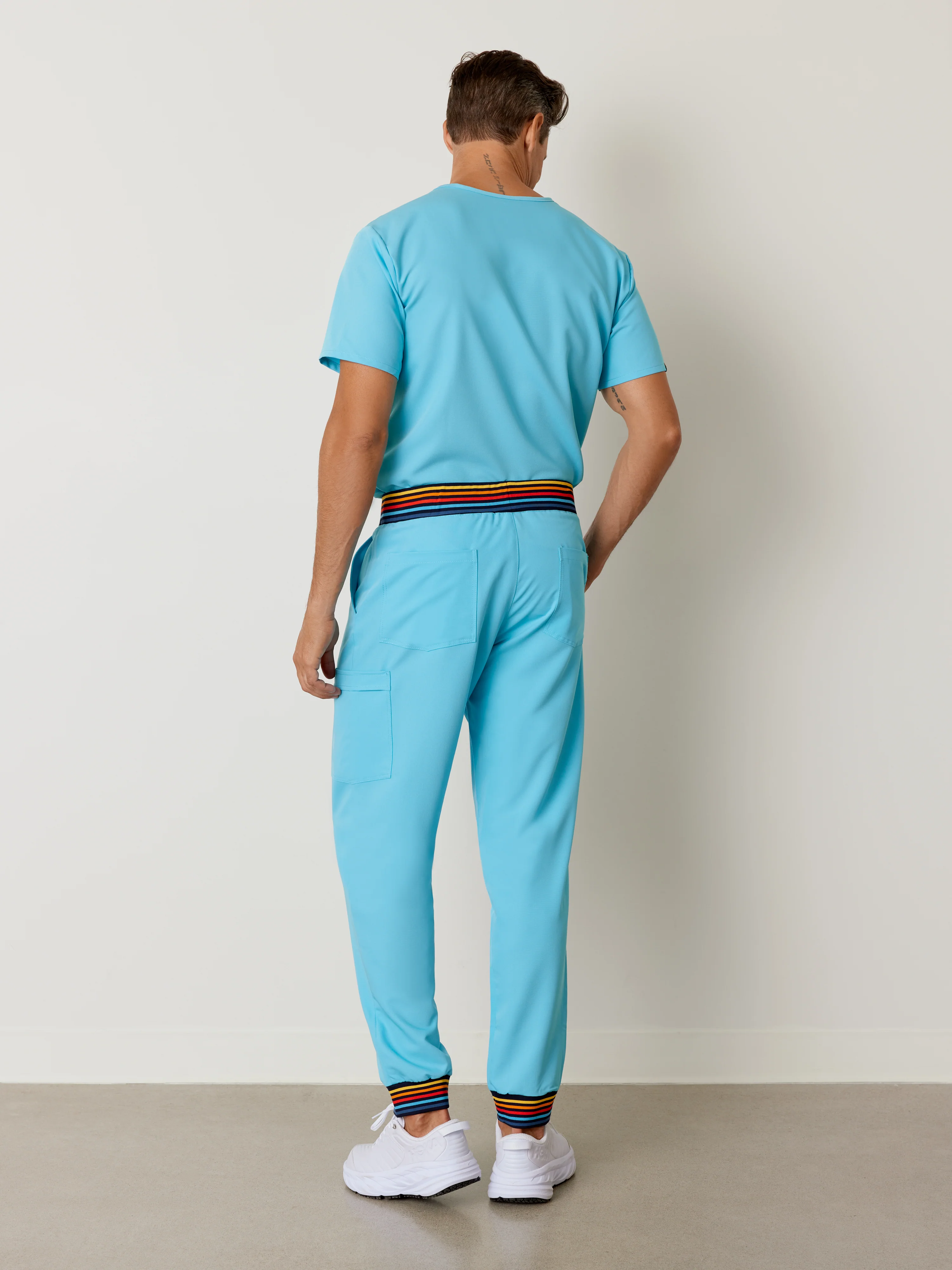 BRUCE RE-GARDE™ - RETRO BLUE - Men's Jogger Pants - Final Sale - Image 5