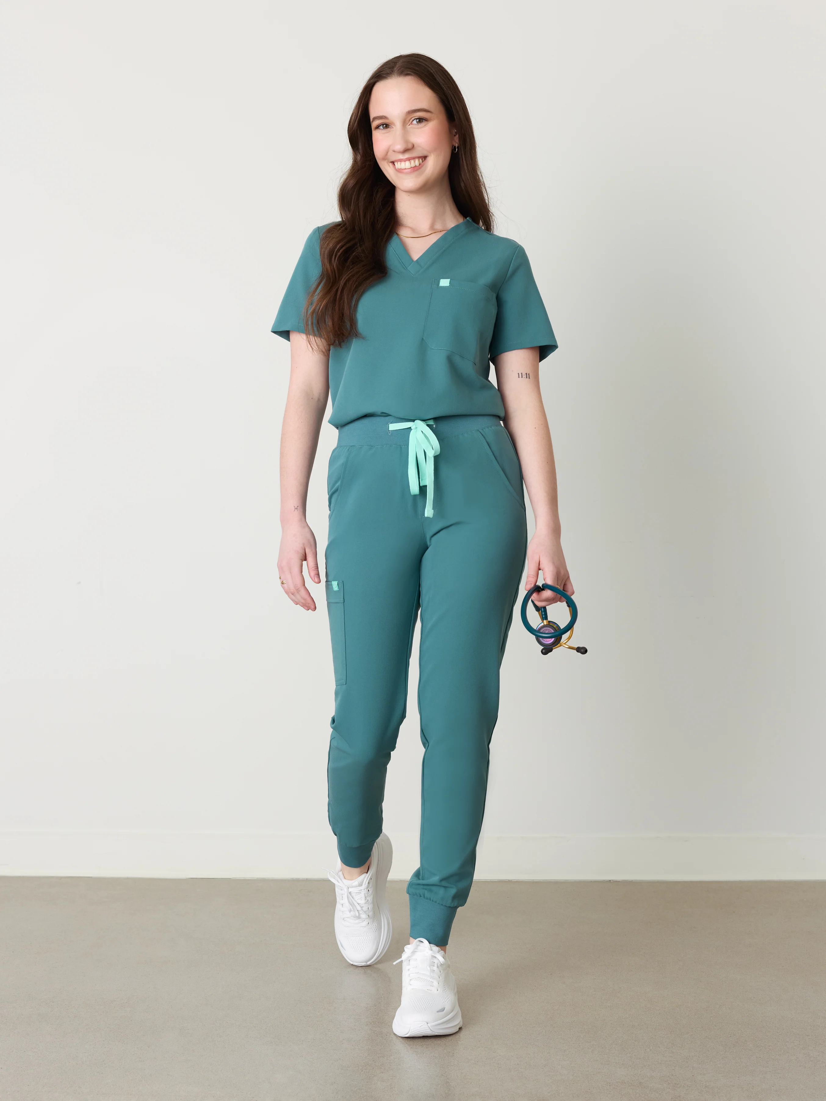DEMI RE-GARDEâ„¢ - LAGOON BLUE - Jogger Scrub Pants - SILVADURâ„¢ - Final Sale