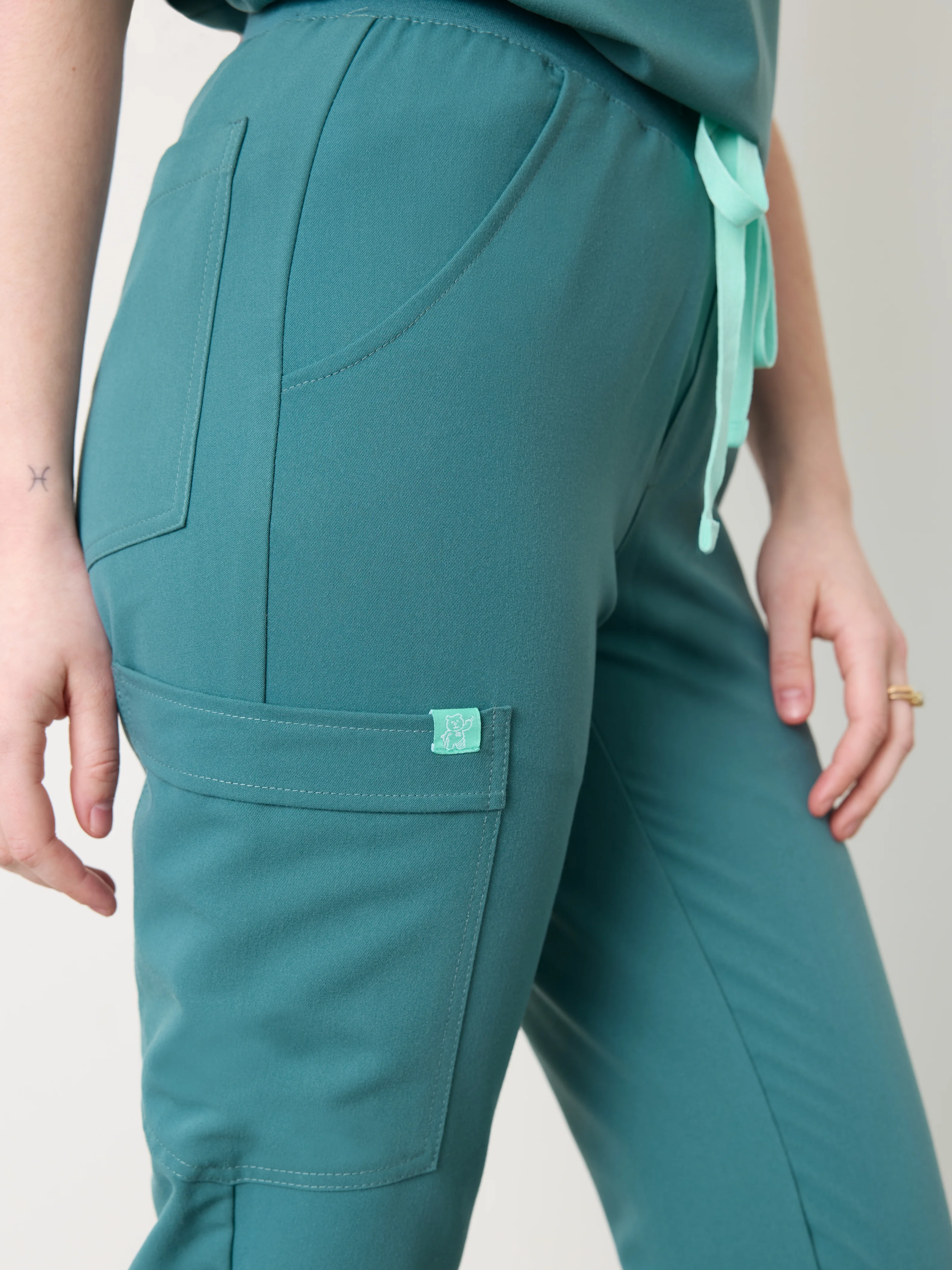 DEMI RE-GARDEâ„¢ - LAGOON BLUE - Jogger Scrub Pants - SILVADURâ„¢ - Final Sale - Image 2