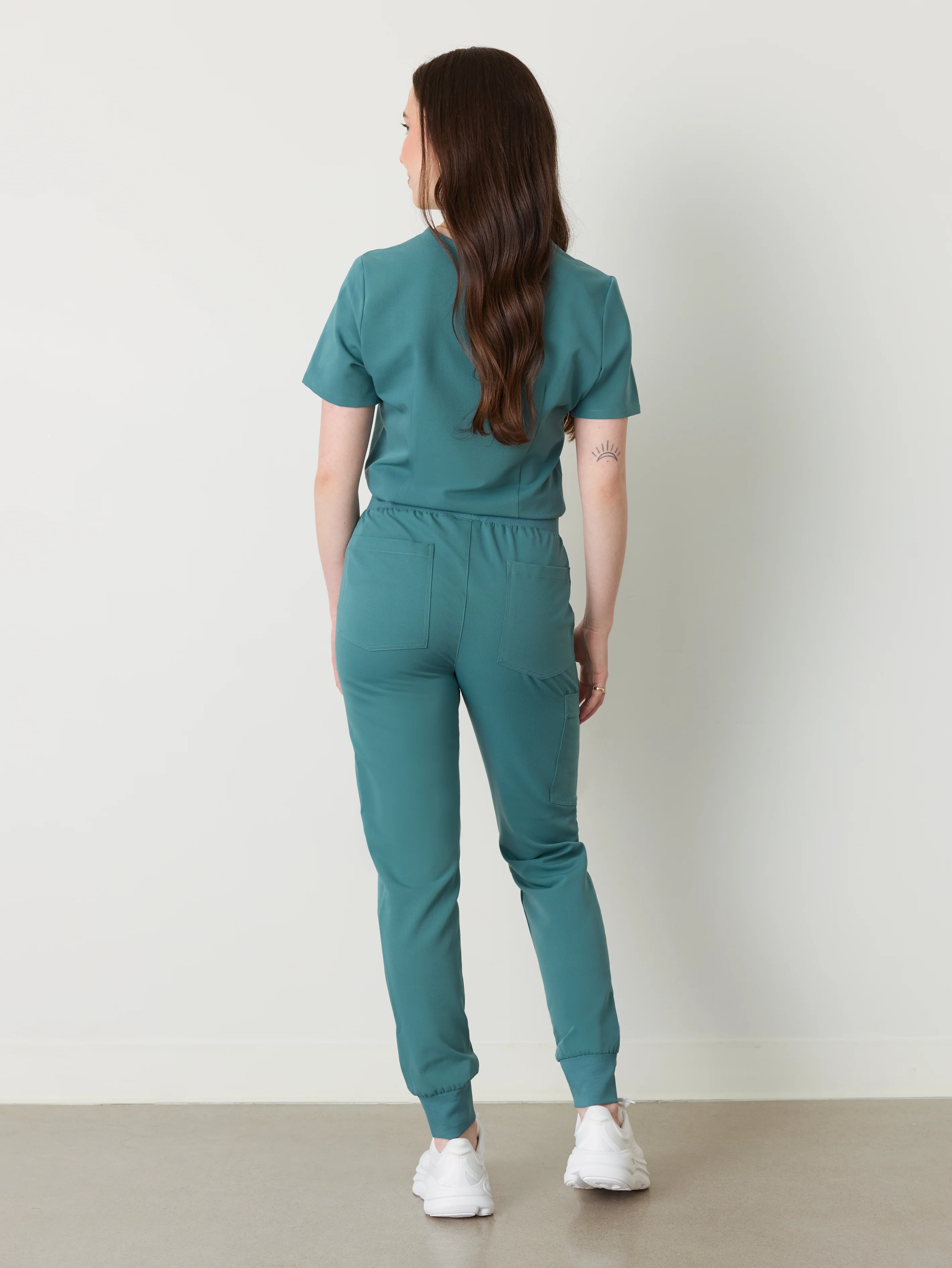 DEMI RE-GARDEâ„¢ - LAGOON BLUE - Jogger Scrub Pants - SILVADURâ„¢ - Final Sale - Image 4