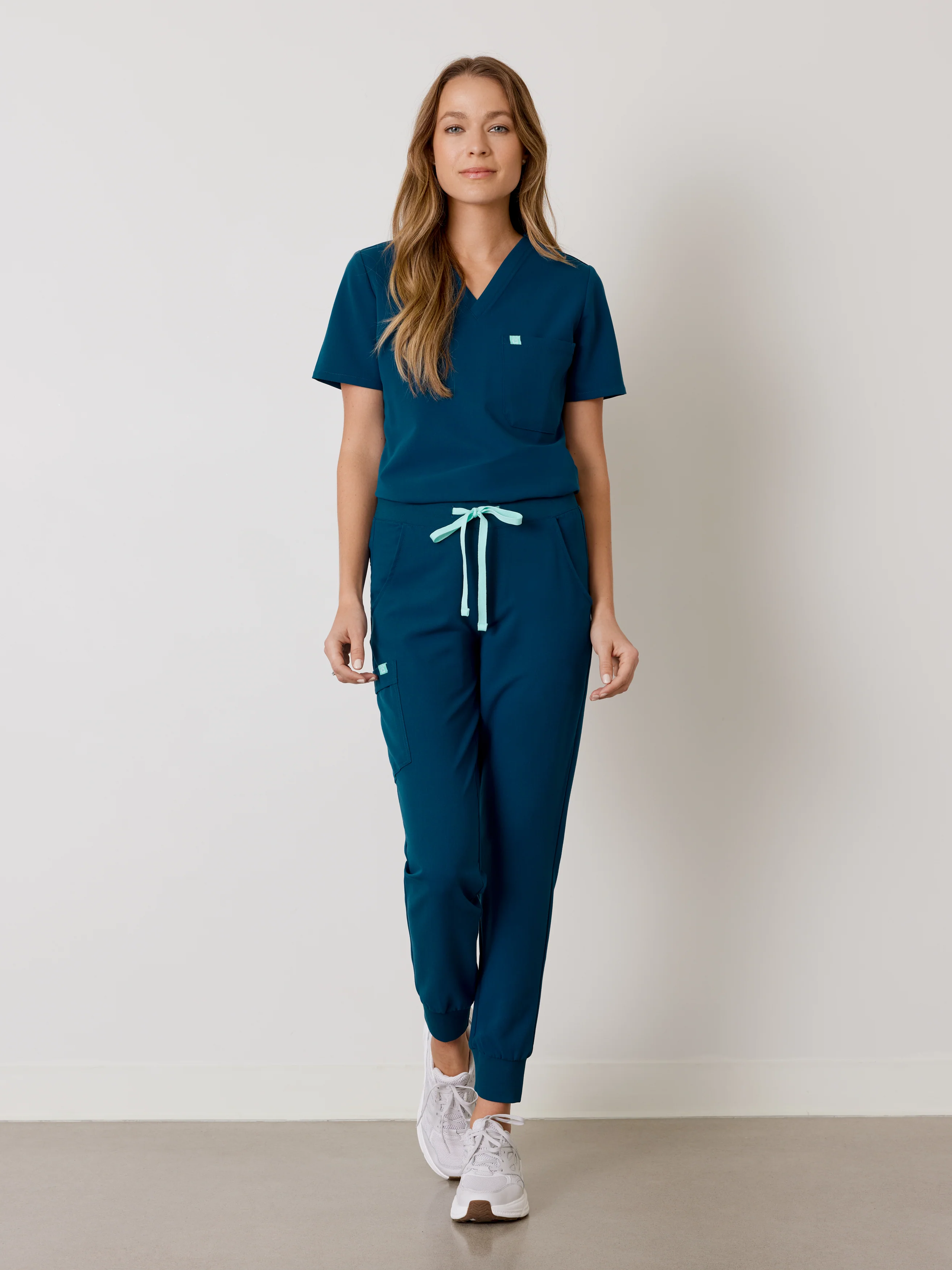 DEMI RE-GARDE™ - OPAL BLUE - Jogger Scrub Pants - SILVADUR™