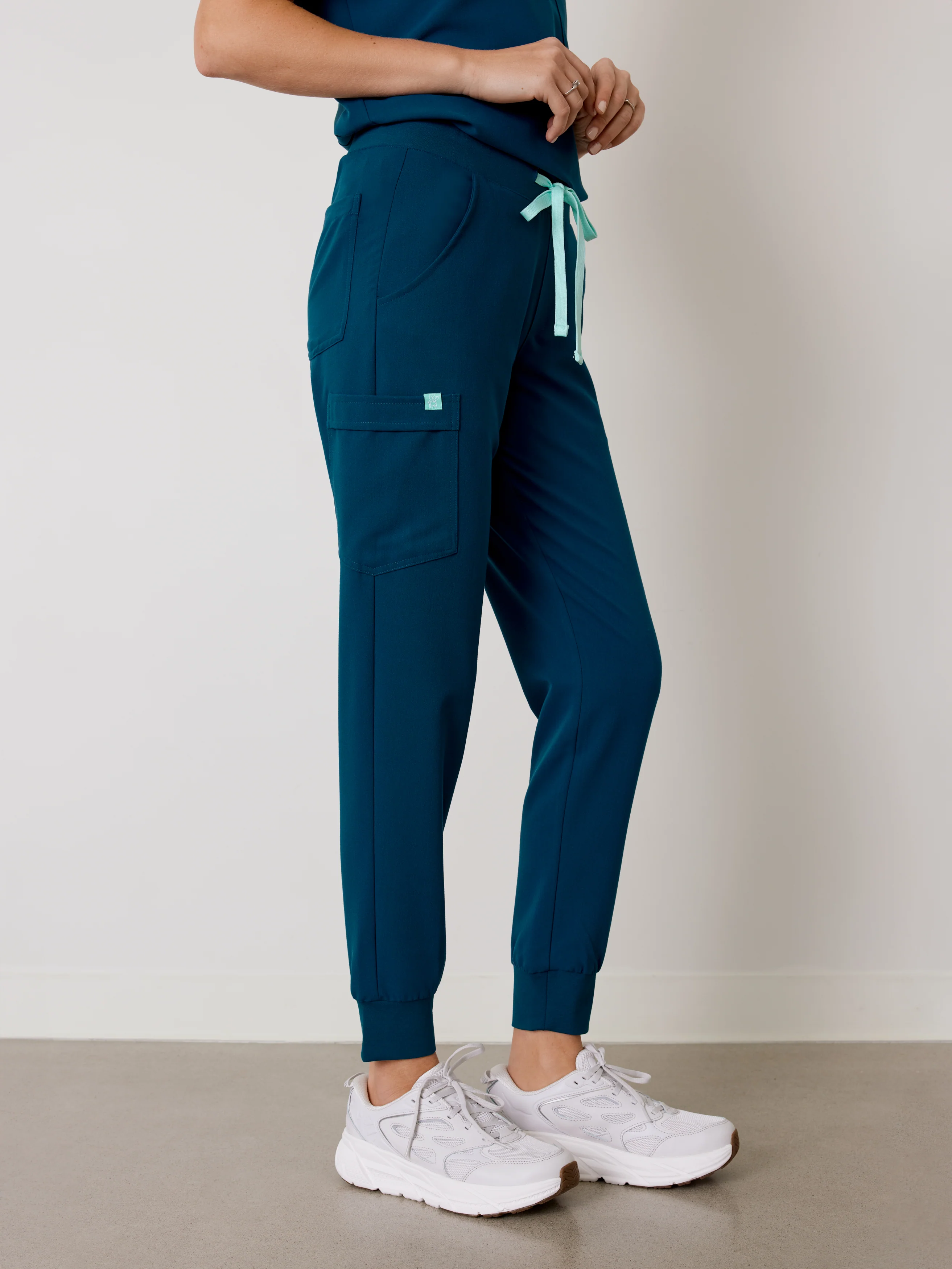 DEMI RE-GARDE™ - OPAL BLUE - Jogger Scrub Pants - SILVADUR™ - Image 2