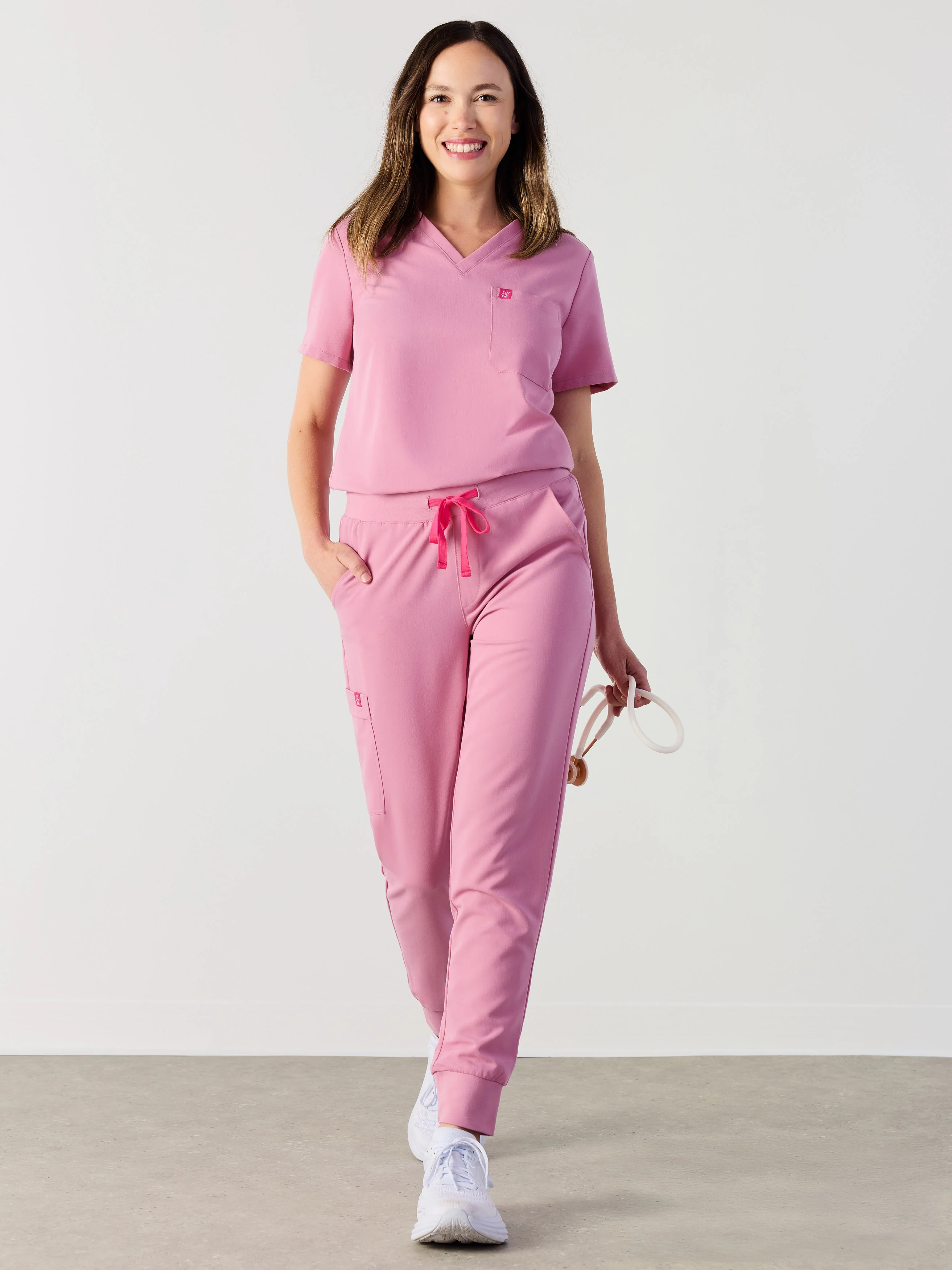 DEMI RE-GARDEâ„¢ - HOPEFUL PINK - Jogger Scrub Pants - SILVADURâ„¢ - Final Sale