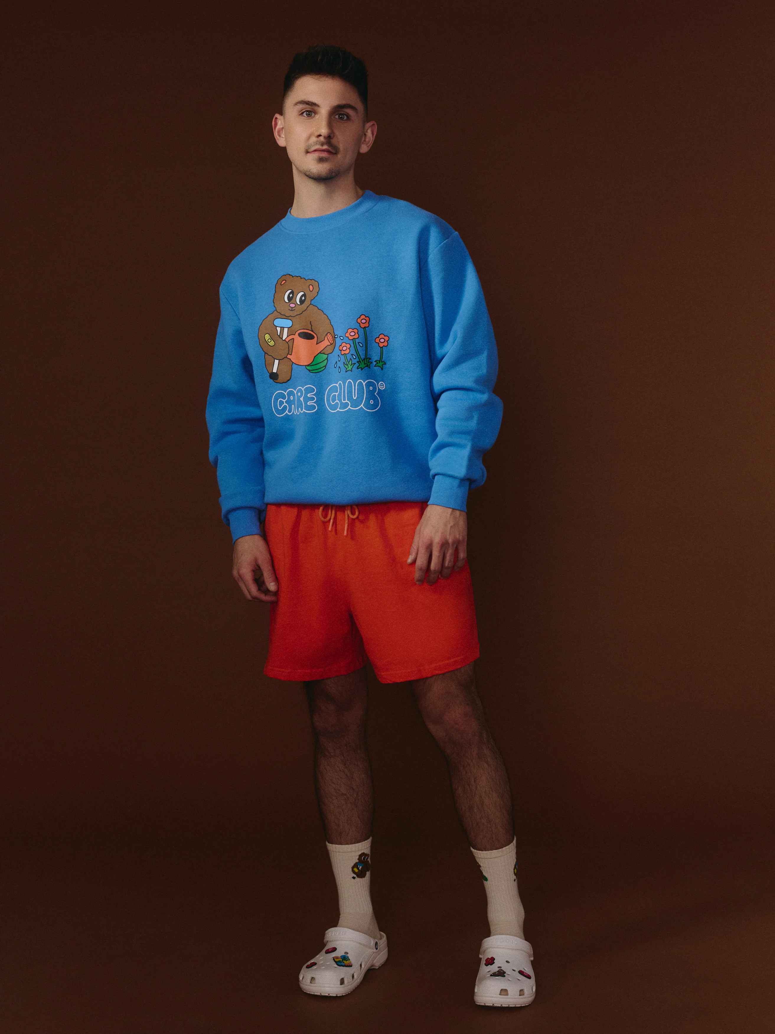 G-M x Pony - Crewneck Blue - Teddy ''Care Club''
