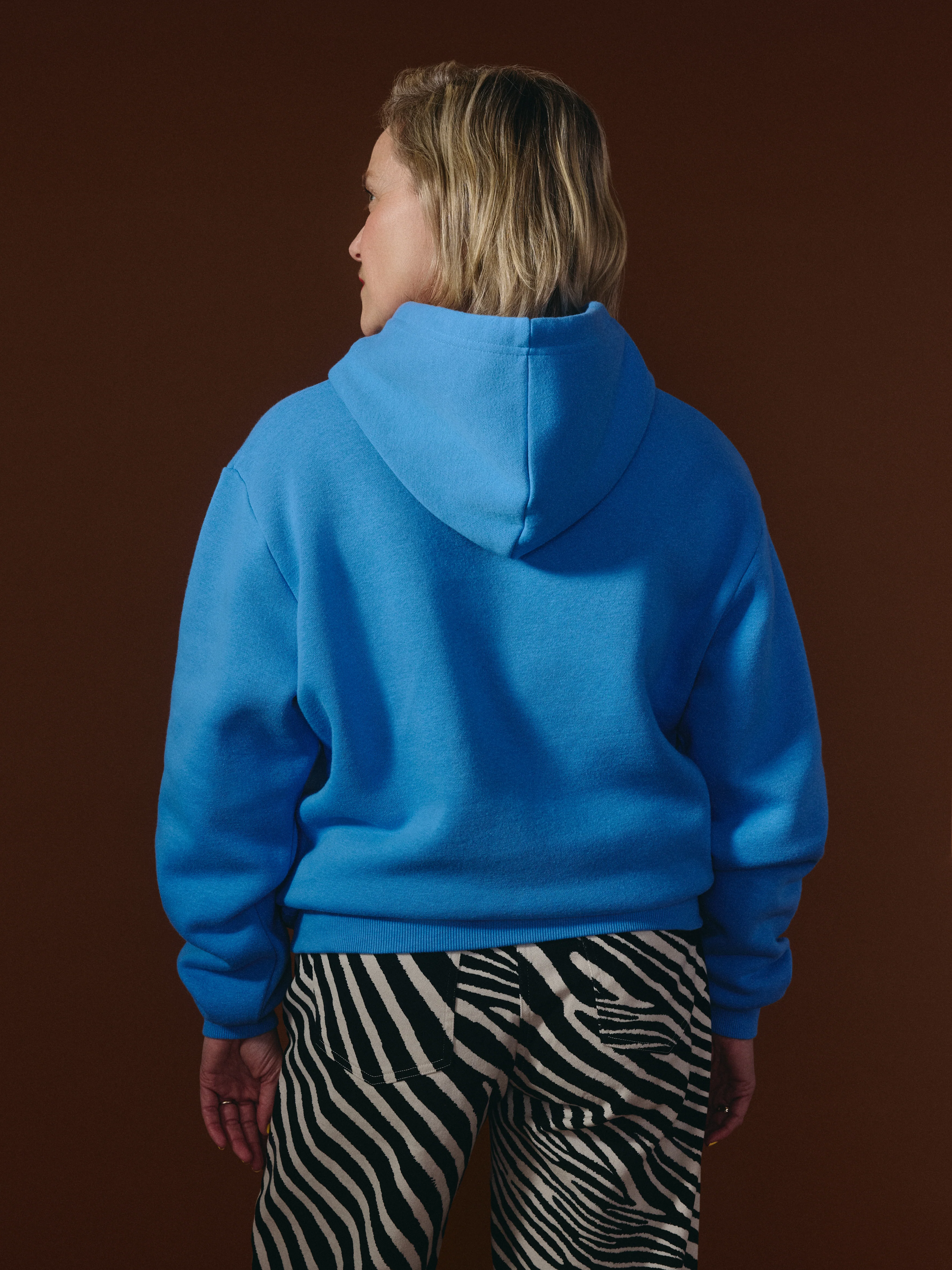 G-M x Pony - Hoodie Blue - Pocket ''Care Club'' - Image 4