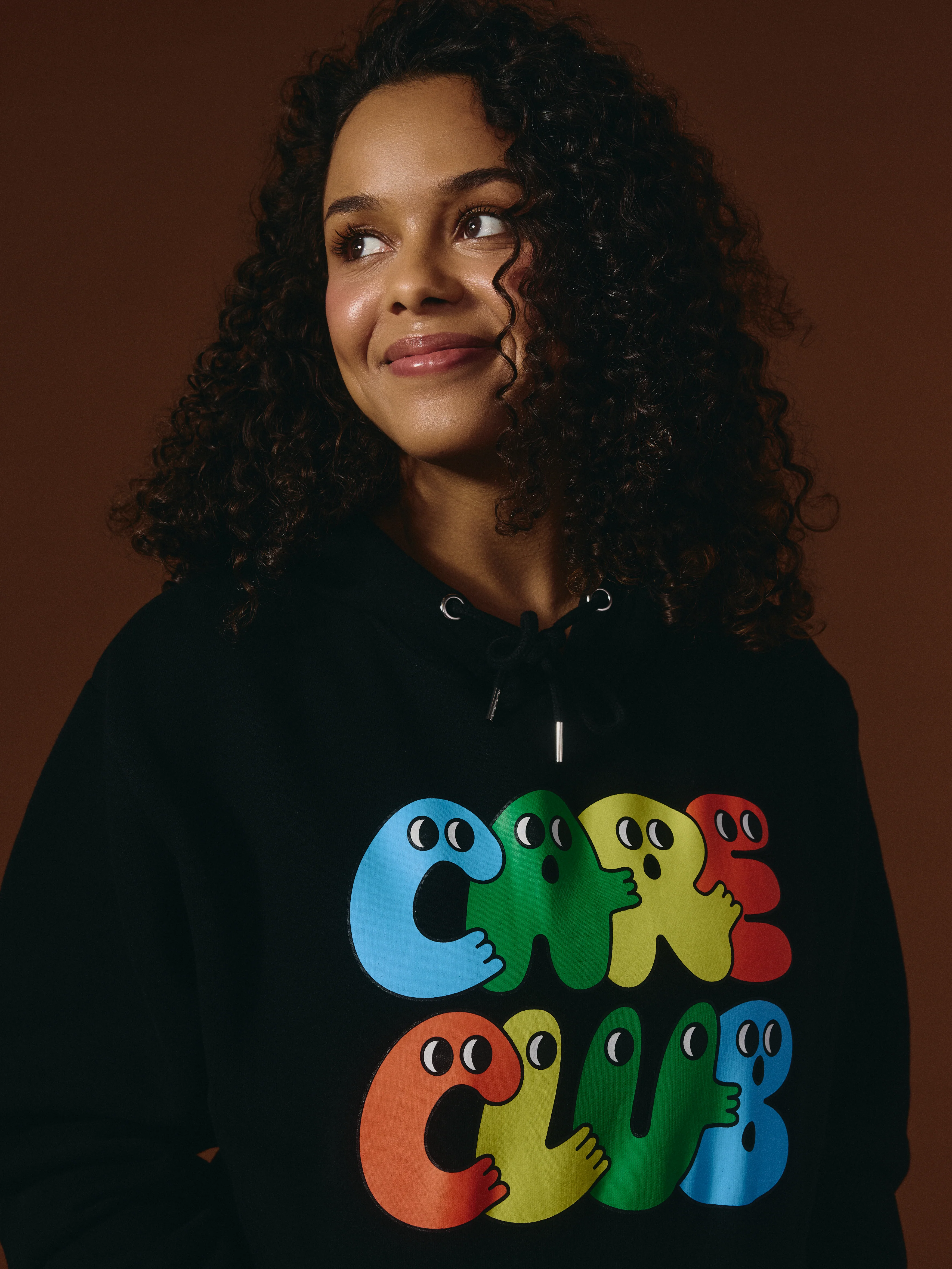 G-M x Pony - Hoodie Black - Cartoon ''Care Club'' - Image 3
