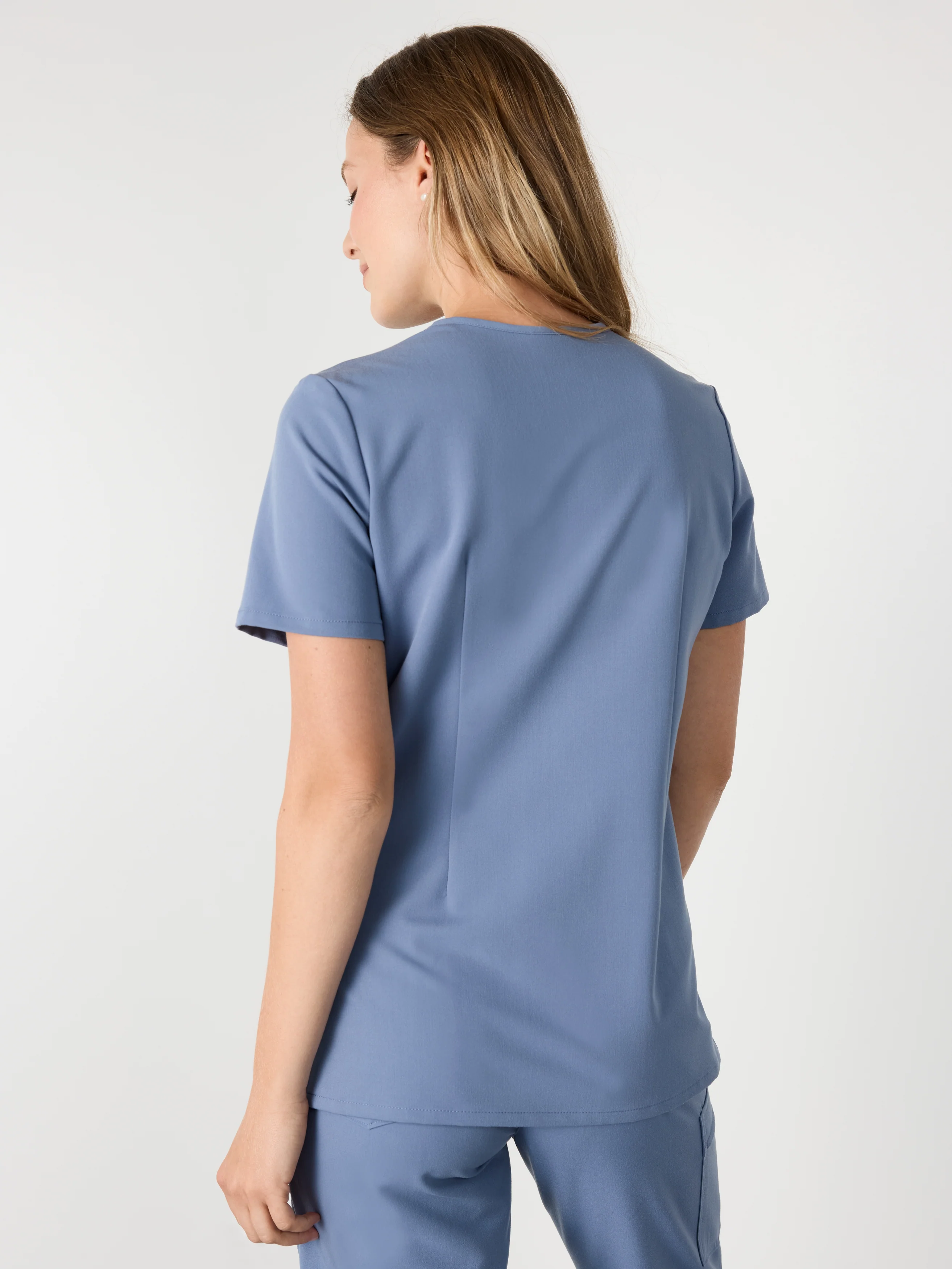 GABRIELLE RE-GARDE™ - BLUE HORIZON - One Pocket Scrub Top - SILVADUR™ - Final Sale - Image 3