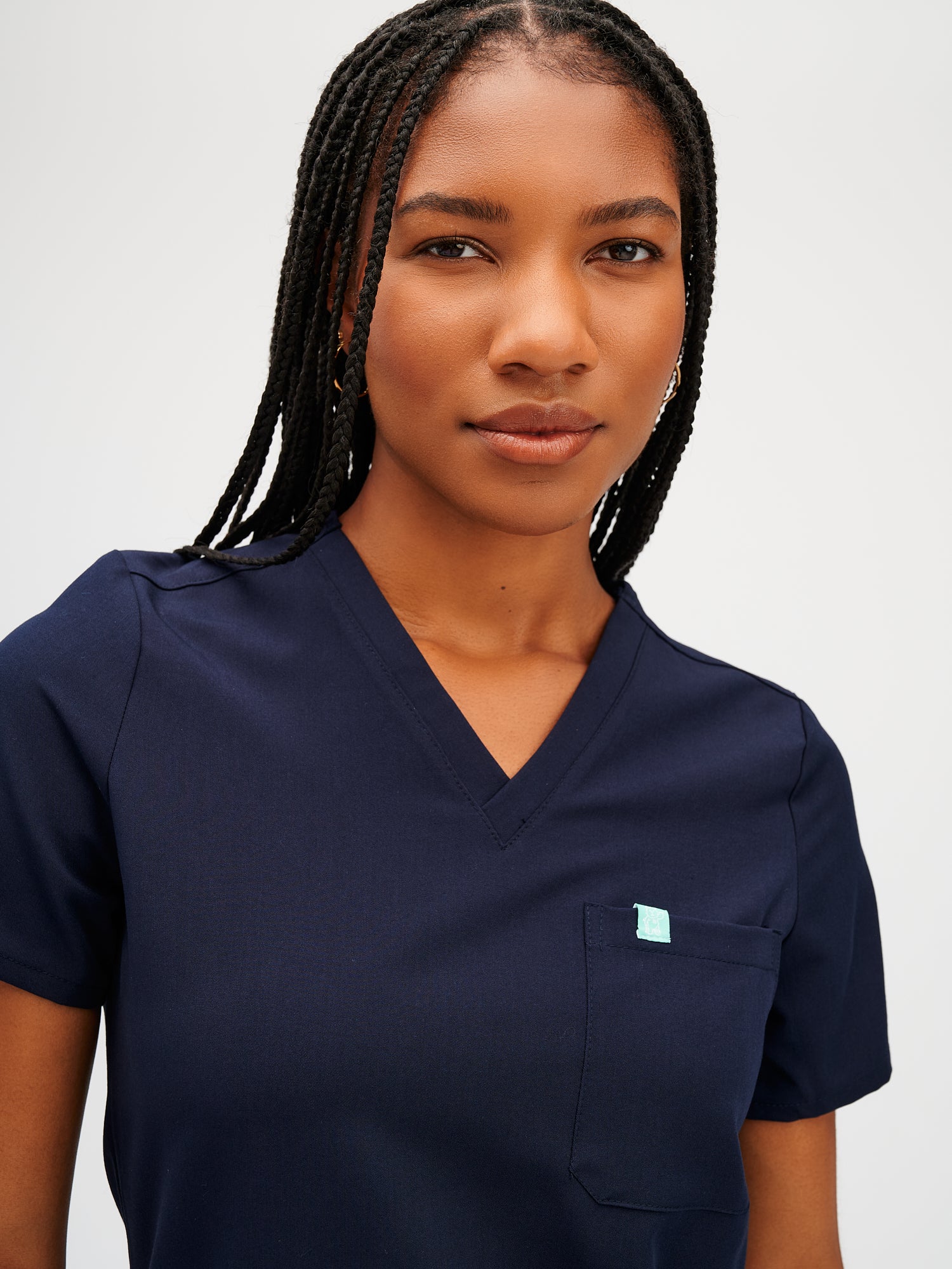 GABRIELLE RE-GARDE™ - MYSTICAL BLUE - One Pocket Scrub Top - Final Sale - Image 2