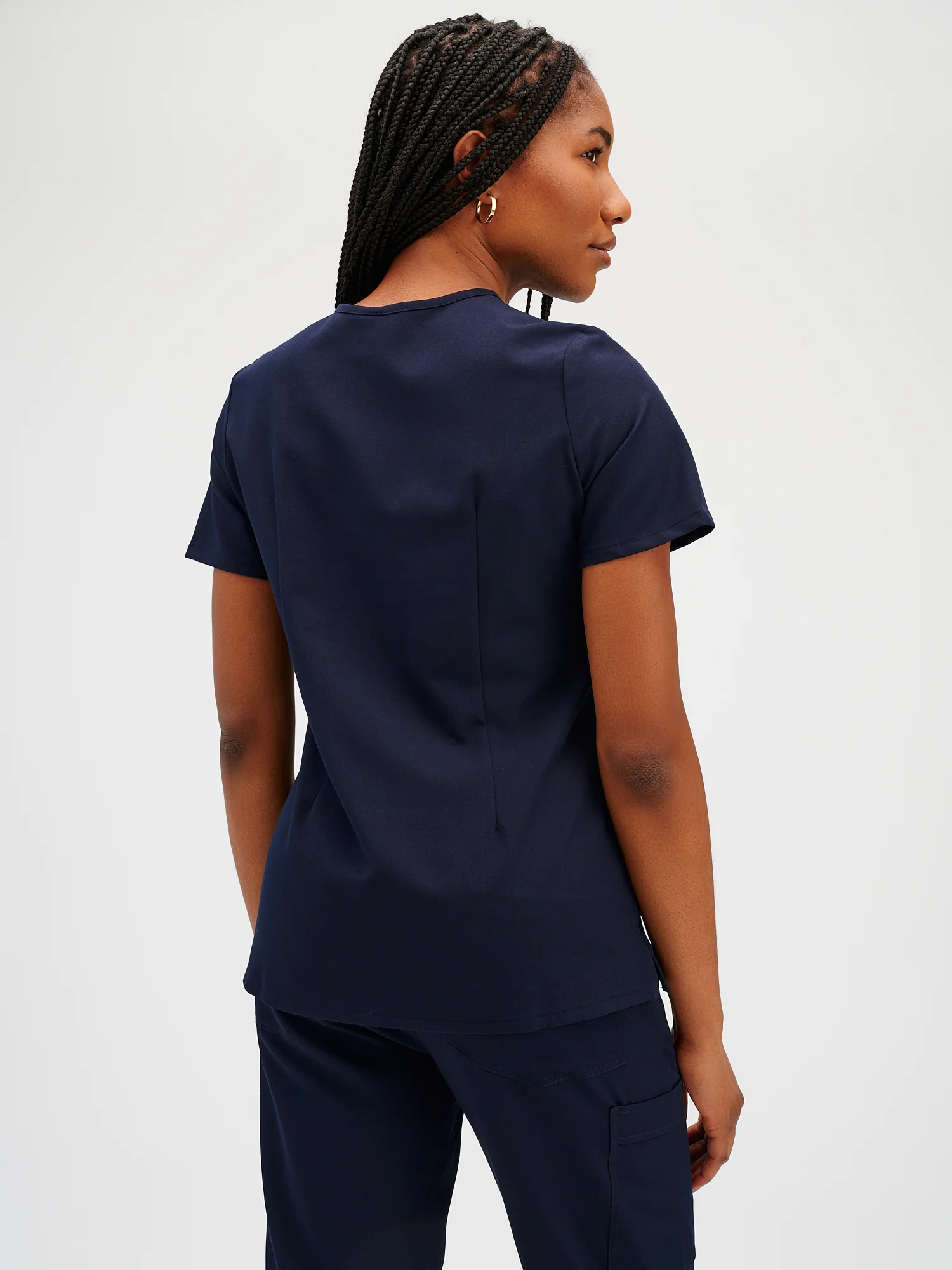 GABRIELLE RE-GARDE™ - MYSTICAL BLUE - One Pocket Scrub Top - Final Sale - Image 3