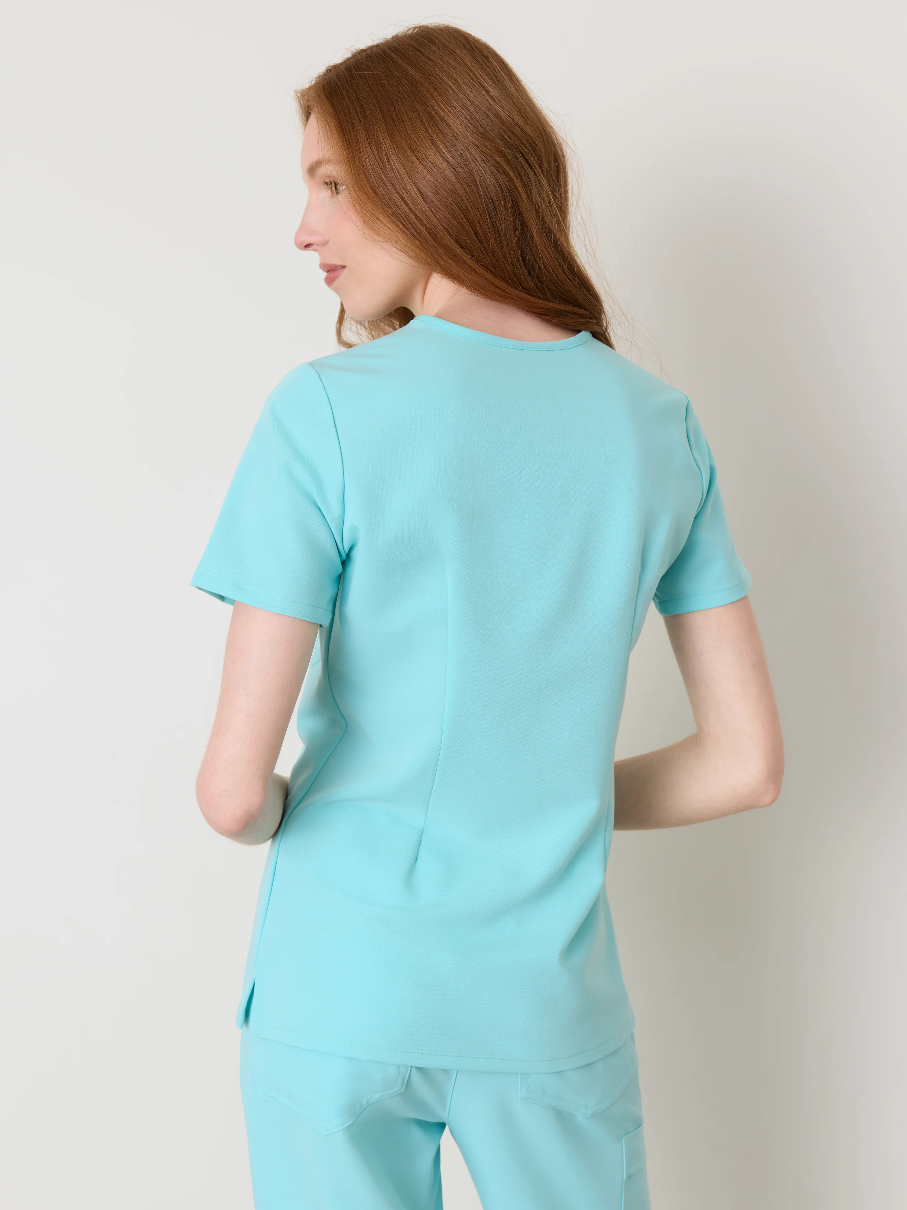 GABRIELLE RE-GARDEâ„¢ - OCEAN TIDE - One Pocket Scrub Top - SILVADURâ„¢ - Final Sale - Image 3