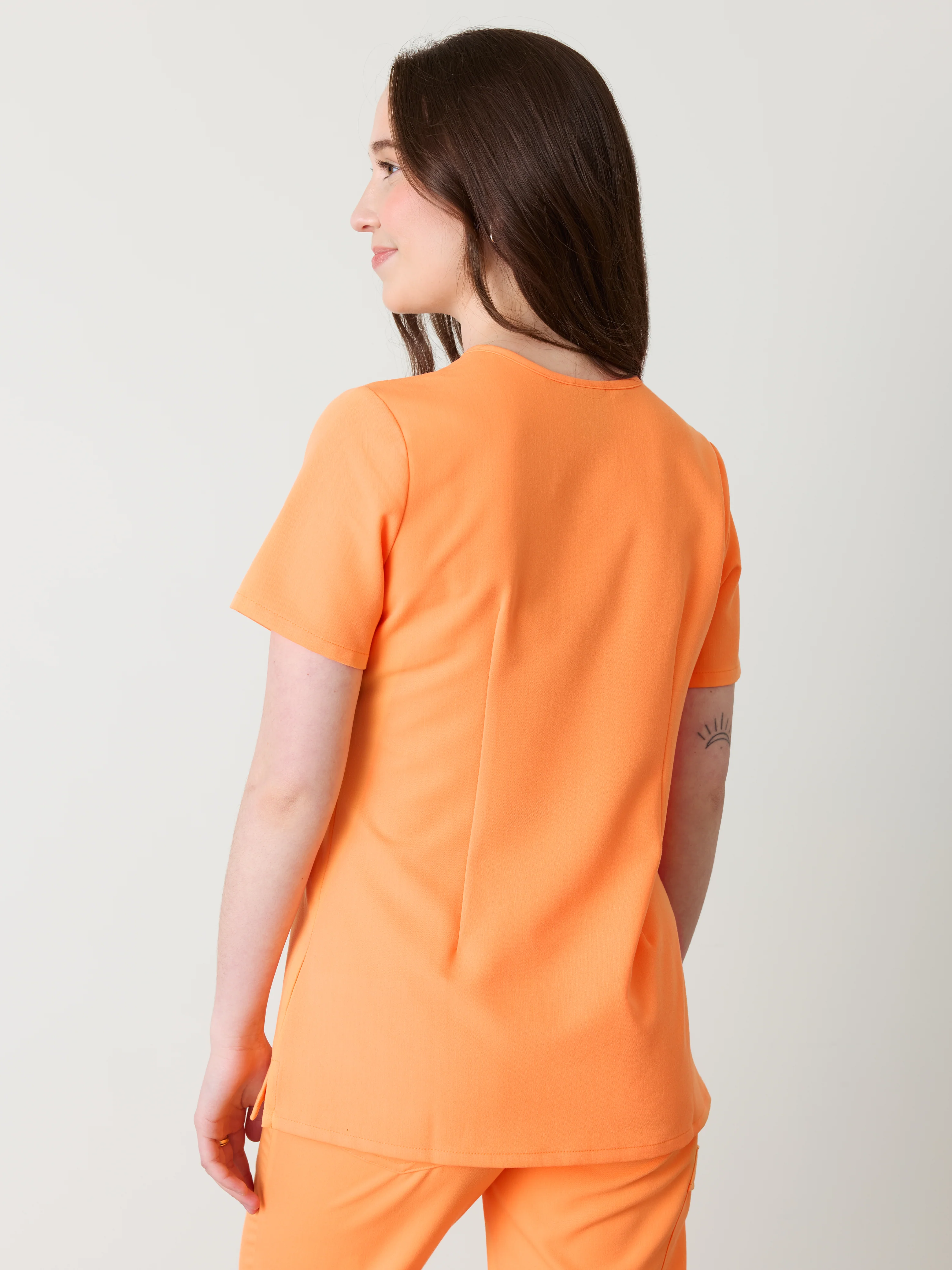 GABRIELLE RE-GARDE™ - NECTARINE - One Pocket Scrub Top - SILVADUR™ - Final Sale - Image 3