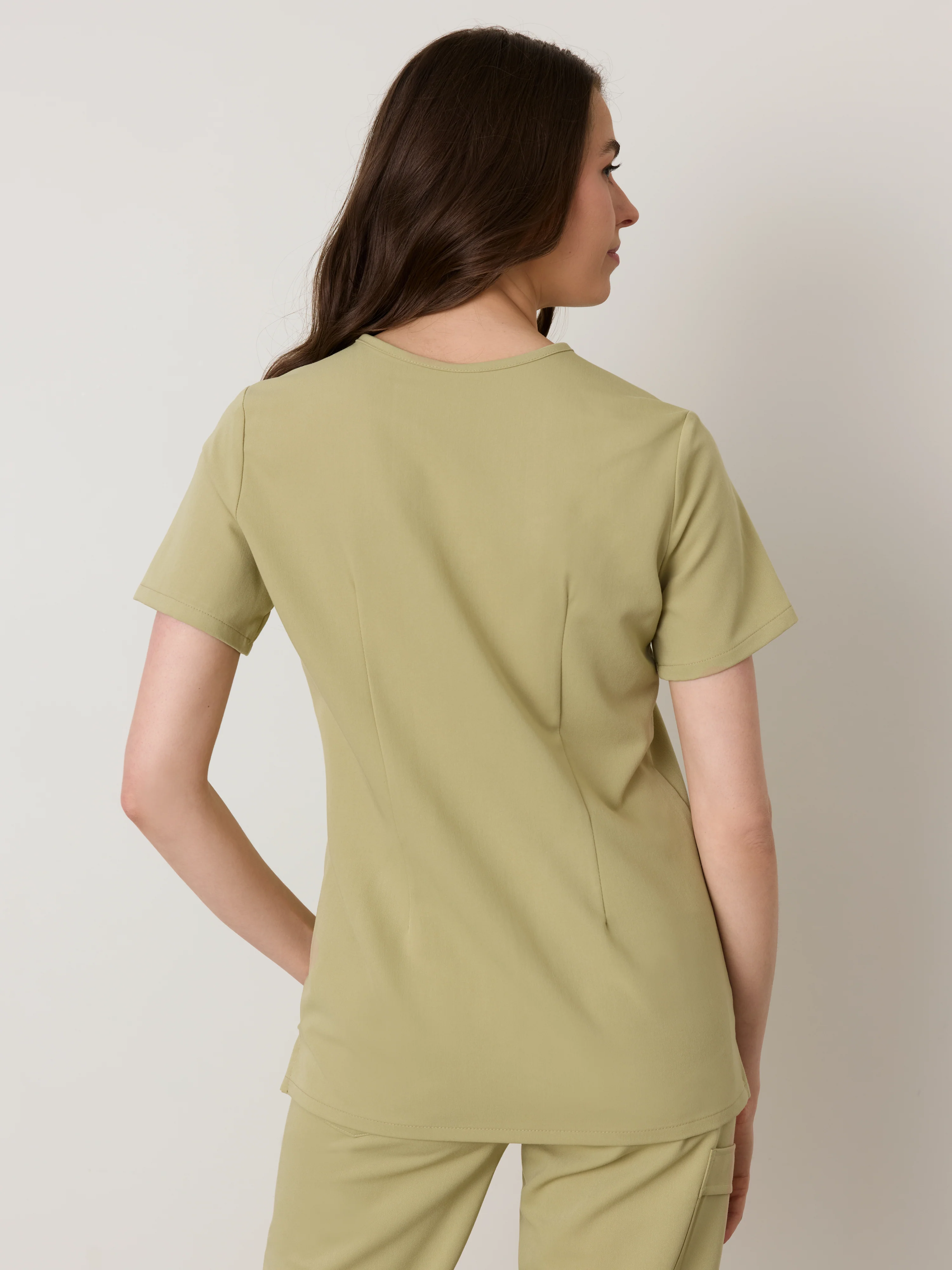 GABRIELLE RE-GARDE™ - SAGE - One Pocket Scrub Top - SILVADUR™ - Final Sale - Image 3