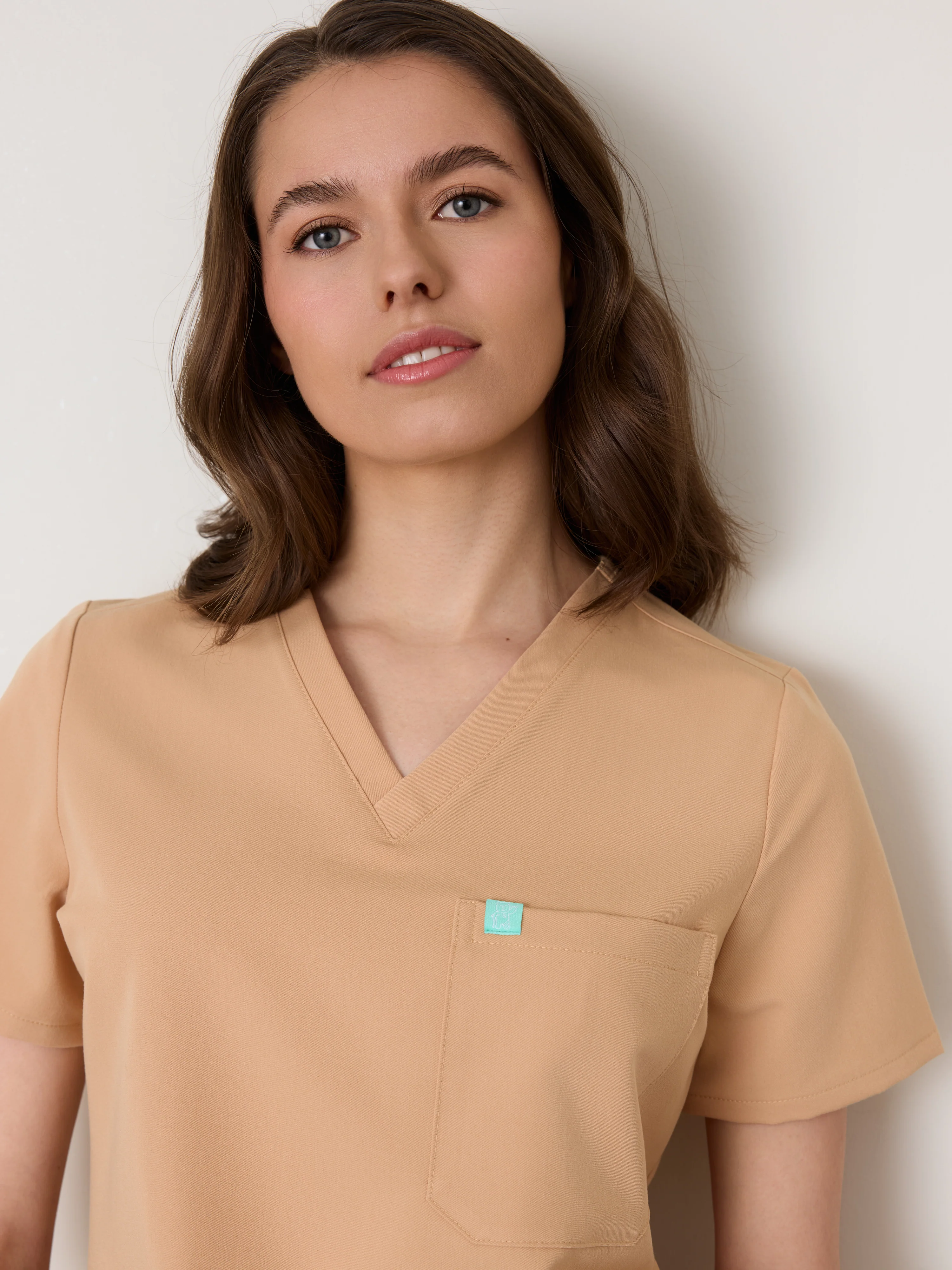 GABRIELLE RE-GARDE™ - SPICED EARTH - One Pocket Scrub Top - SILVADUR™ - Final Sale - Image 2