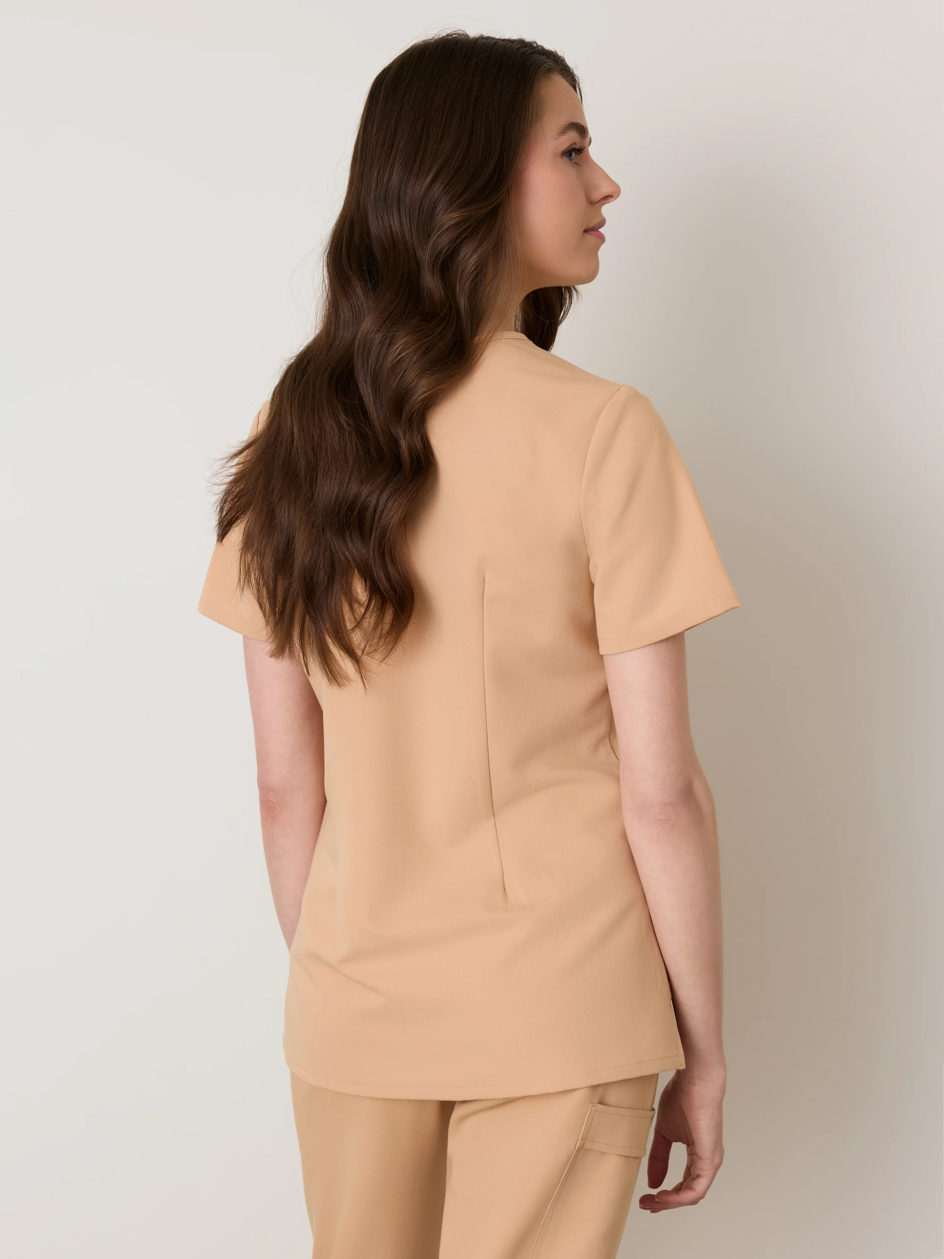 GABRIELLE RE-GARDE™ - SPICED EARTH - One Pocket Scrub Top - SILVADUR™ - Final Sale - Image 3