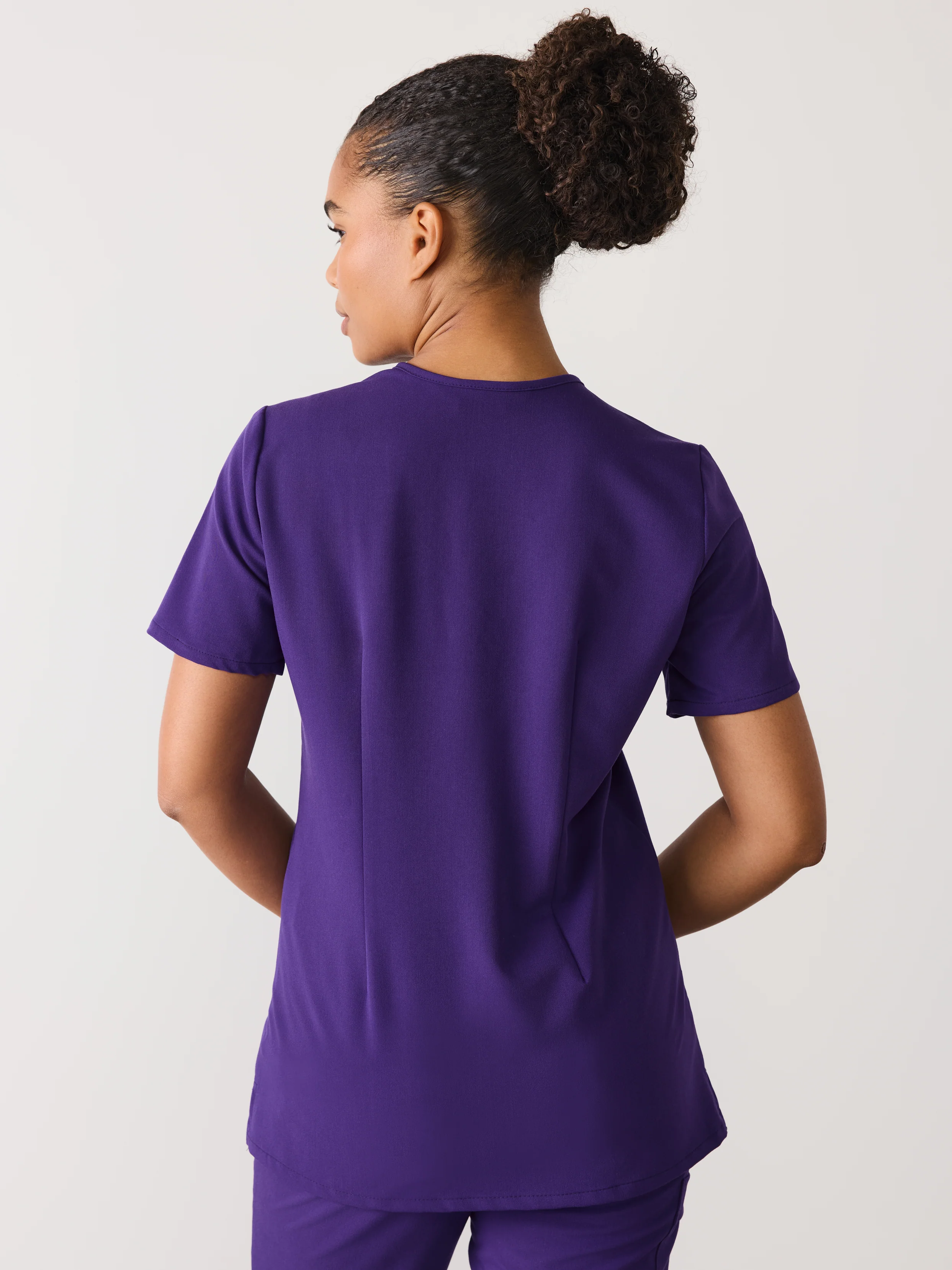 GABRIELLE RE-GARDE™ - MIDNIGHT VELVET - One Pocket Scrub Top - SILVADUR™ - Final Sale - Image 3