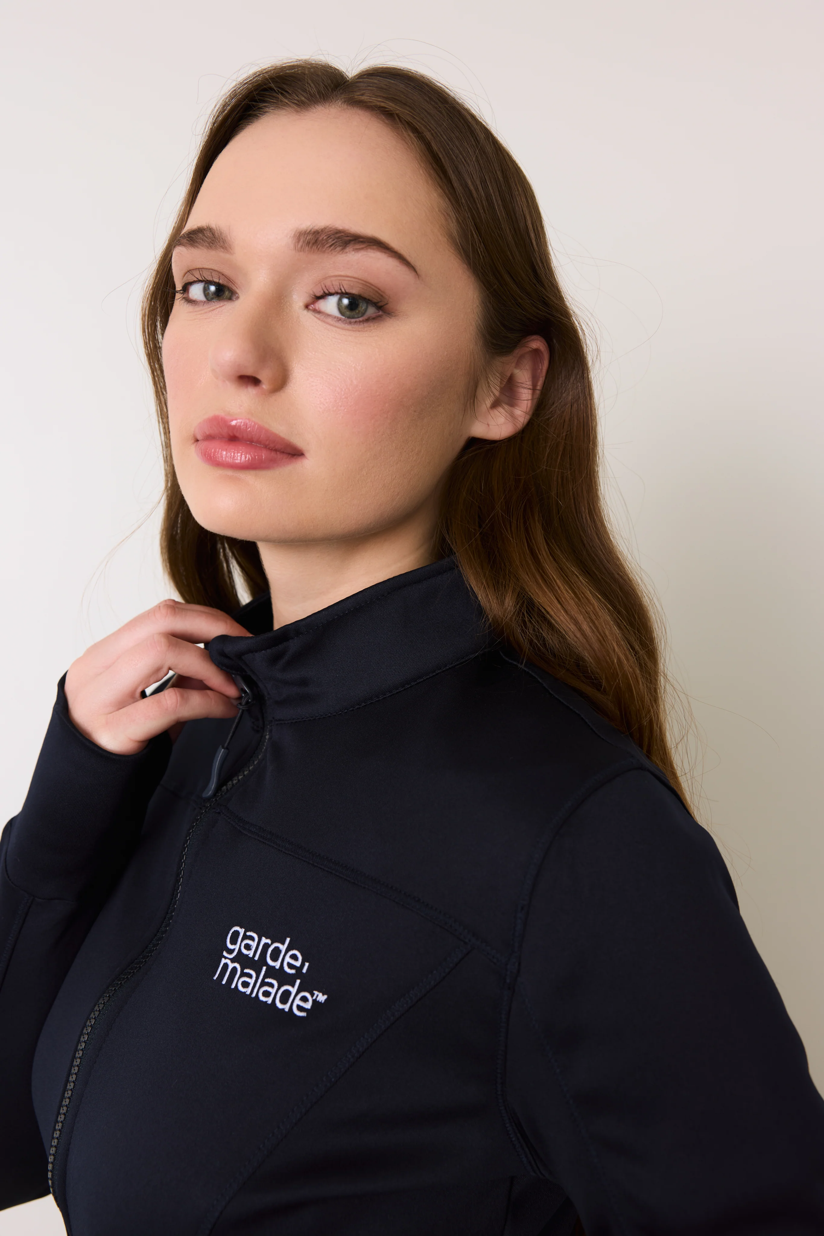 Polyester Full Zip Jacket – Navy – Garde-Malade Embroidery - Image 3