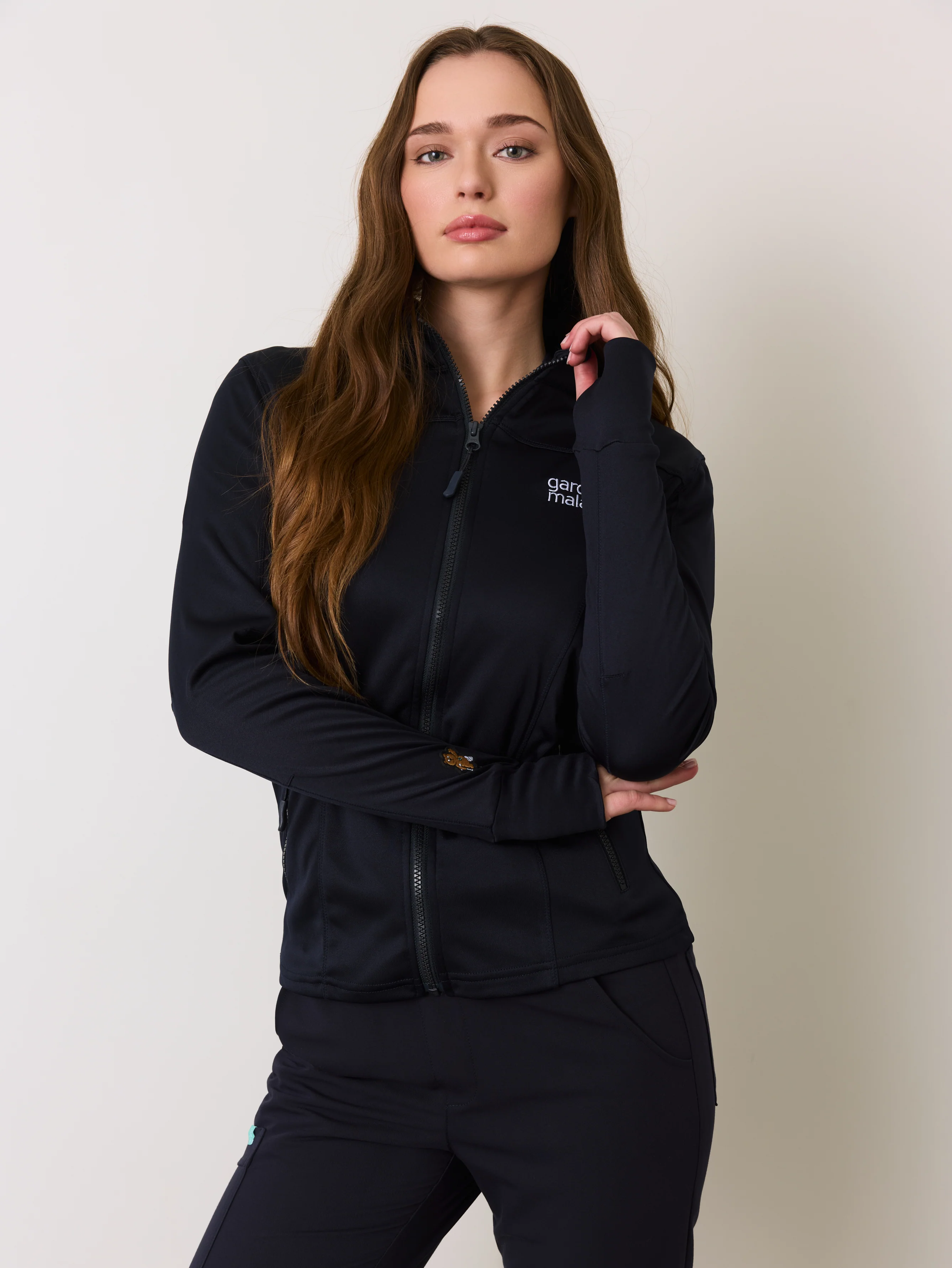 Polyester Full Zip Jacket – Navy – Garde-Malade Embroidery - Image 4