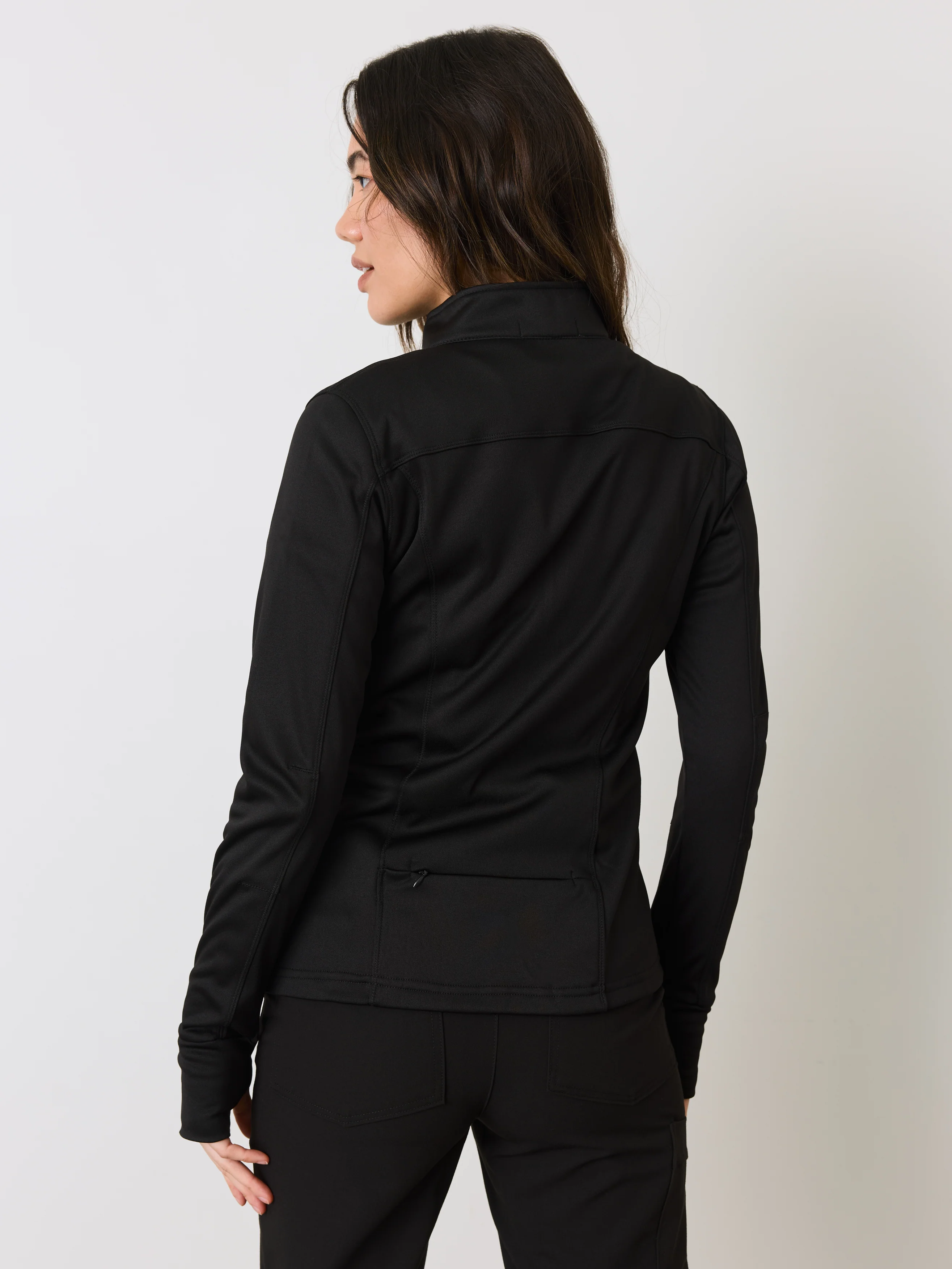 Polyester Full Zip Jacket – Black – Garde-Malade Embroidery - Image 6