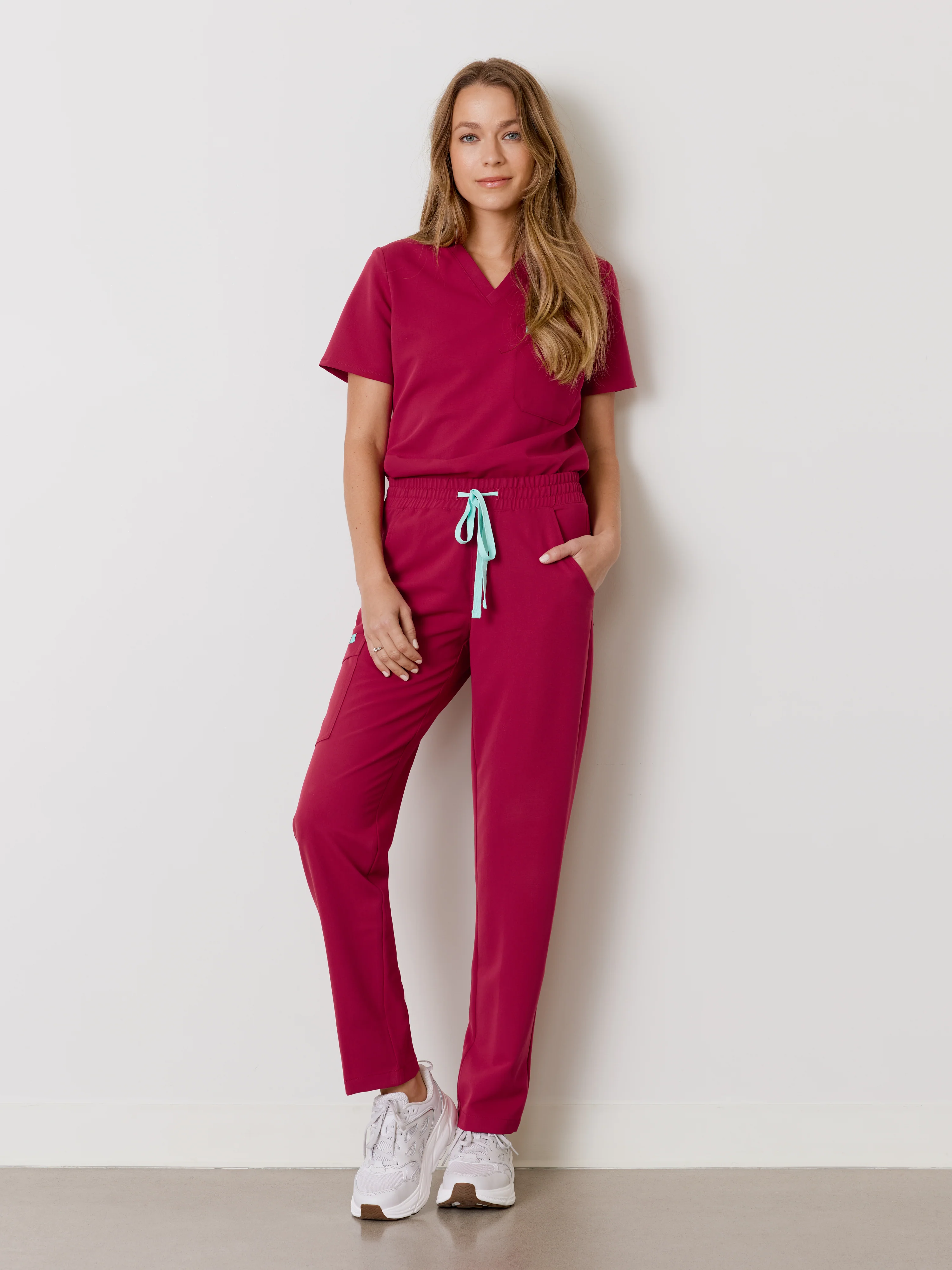 JULIETA RE-GARDE™ - WILD BERRY - Straight Cut Scrub Pants - SILVADUR™ - Final Sale