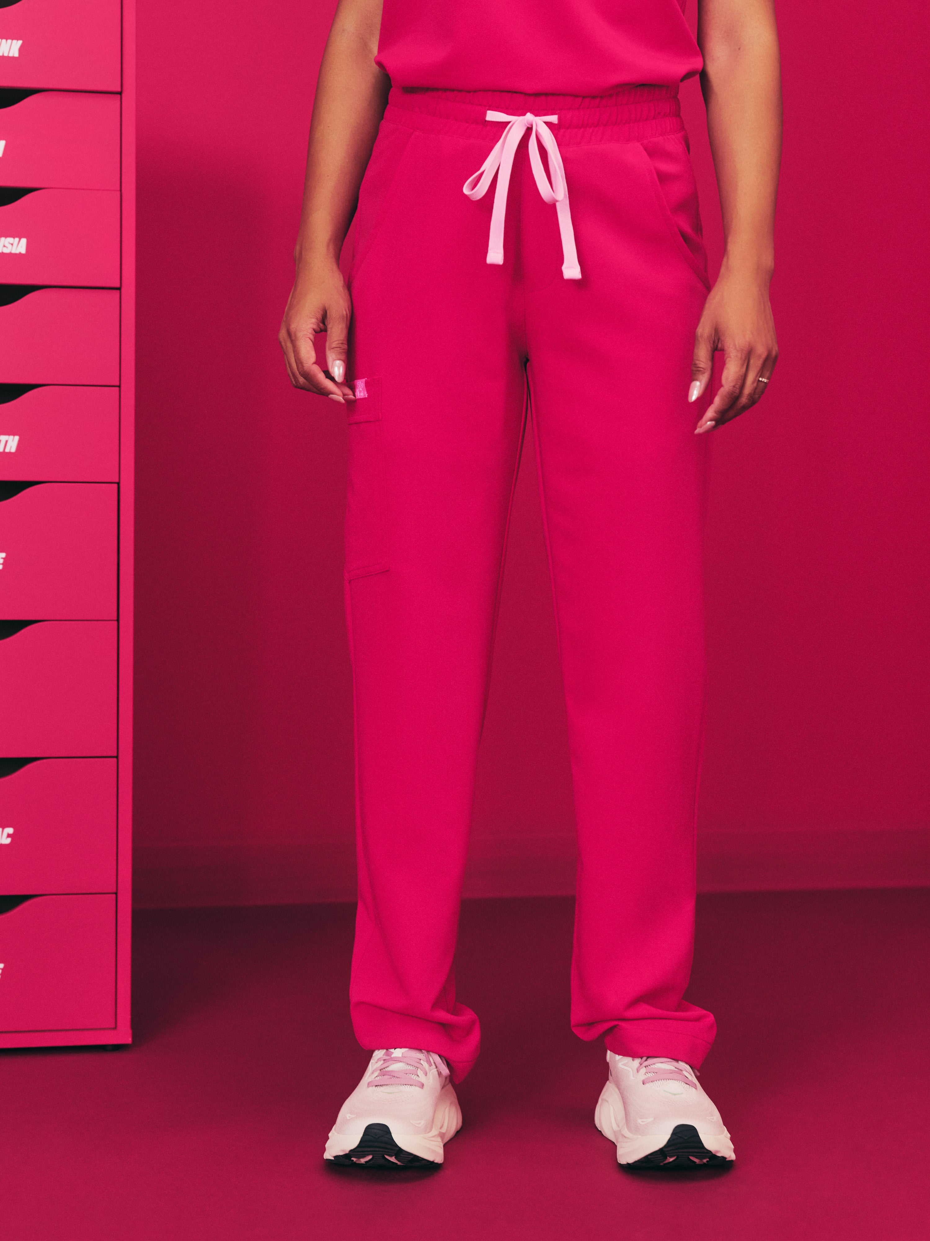 JULIETA RE-GARDE™ - VIBRANT FUCHSIA - Straight Cut Scrub Pants - SILVADUR™ - Image 3