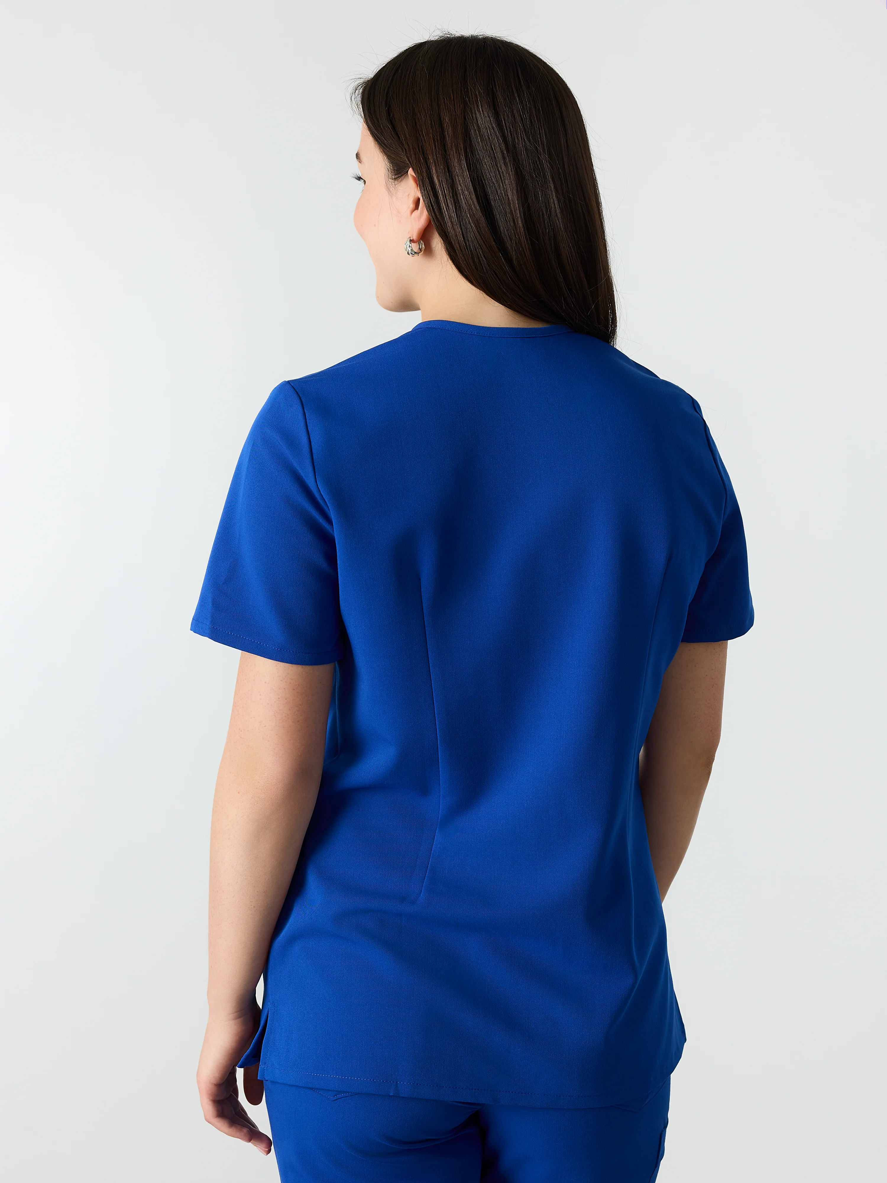LIV RE-GARDE™ - ROYAL BLUE - Three Pockets Scrub Top - SILVADUR™ - Image 3