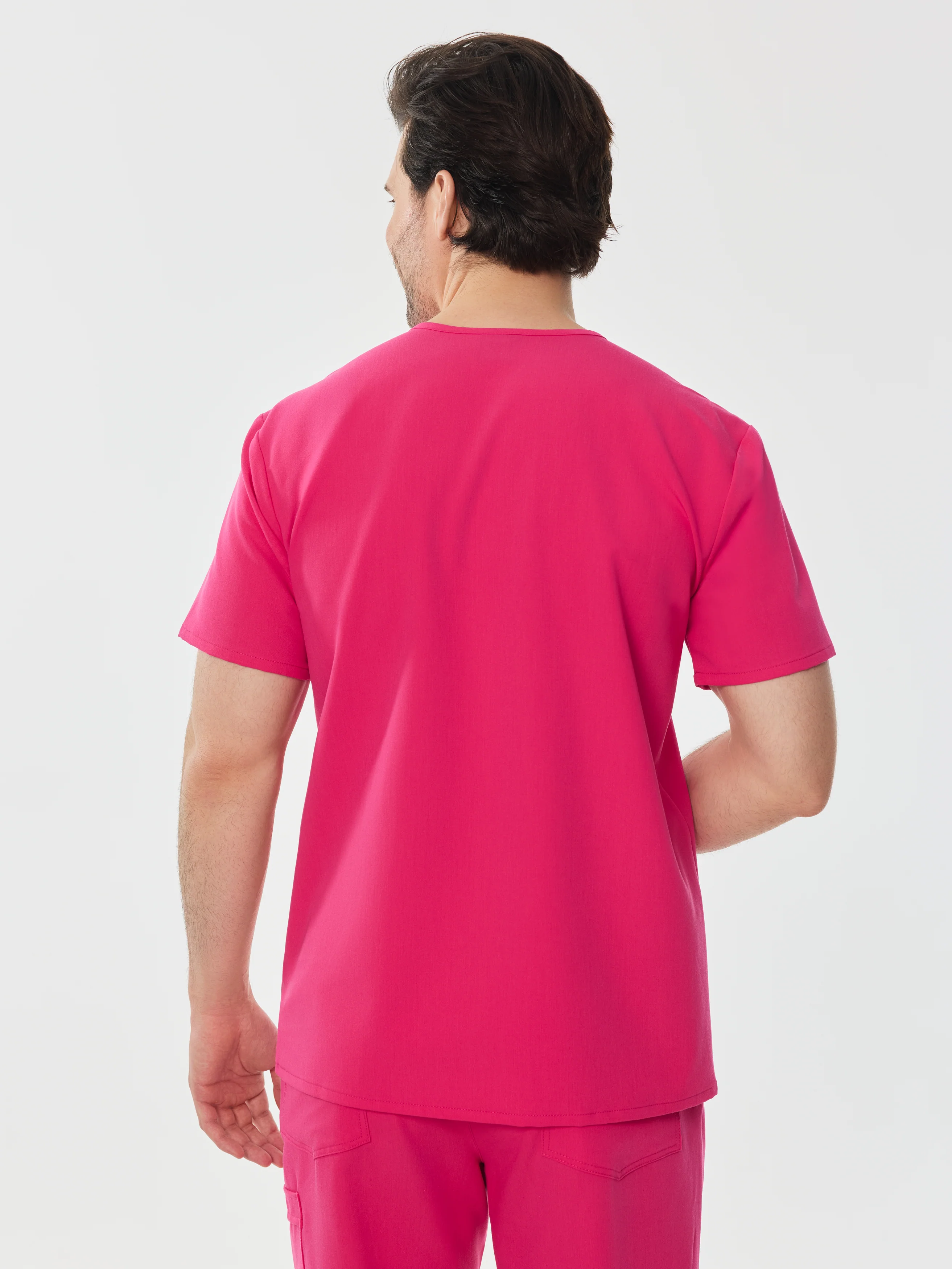 LOGAN RE-GARDEâ„¢ - PINK CRUSH - One Pocket Men's Scrub Top - SILVADURâ„¢ - Image 3