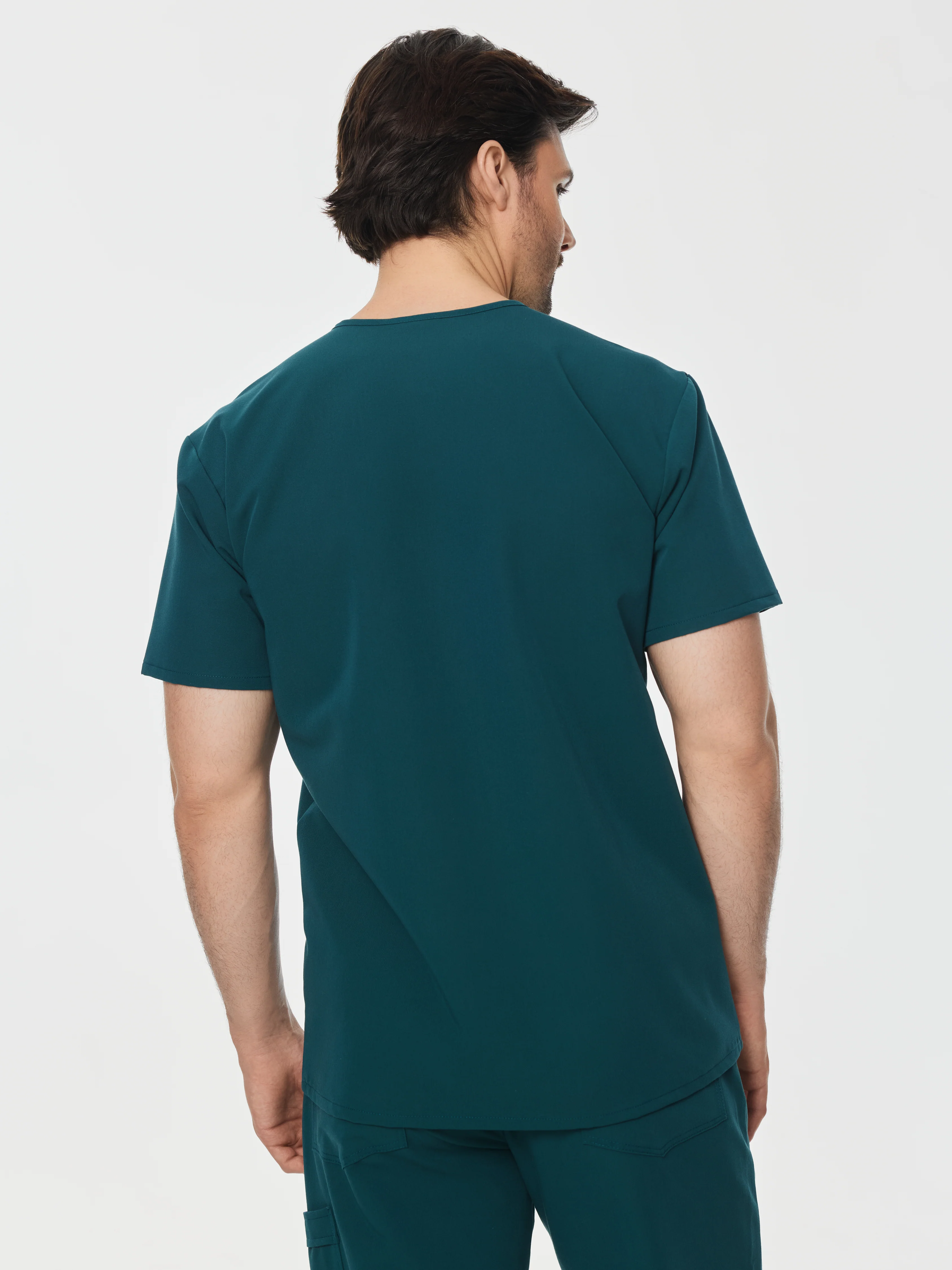 LOGAN RE-GARDE™ - TEAL - One Pocket Men's Scrub Top - SILVADUR™ - Image 3
