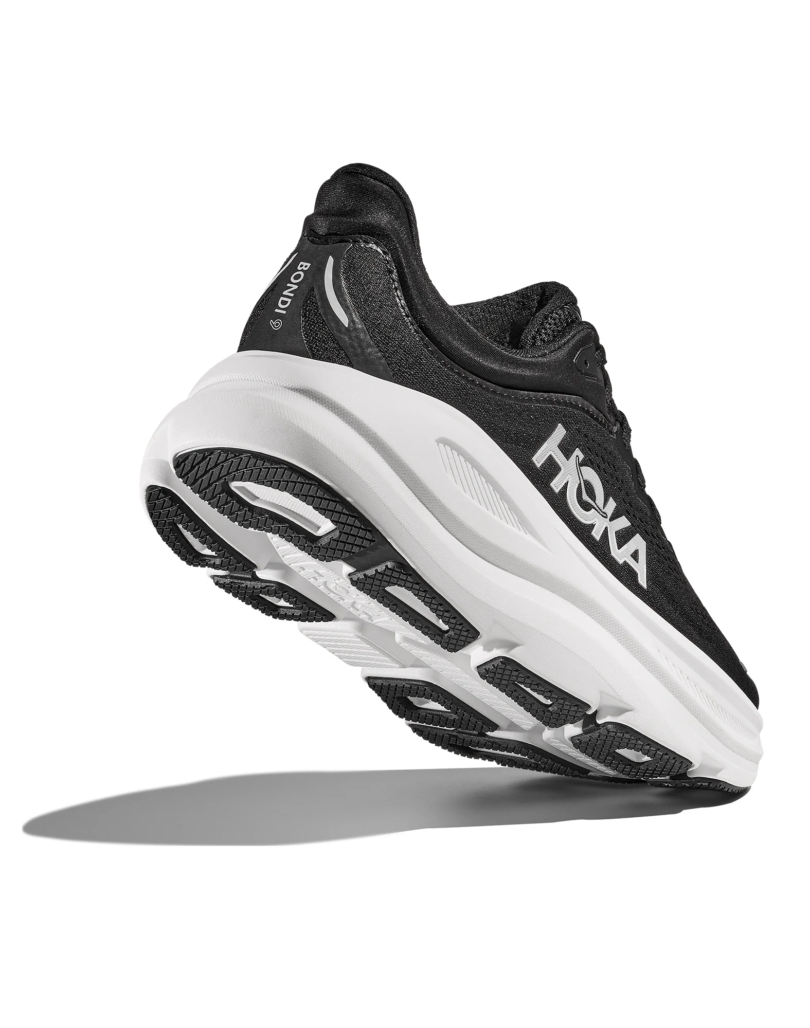 Men's Hoka Bondi 9 Black / White - Image 4