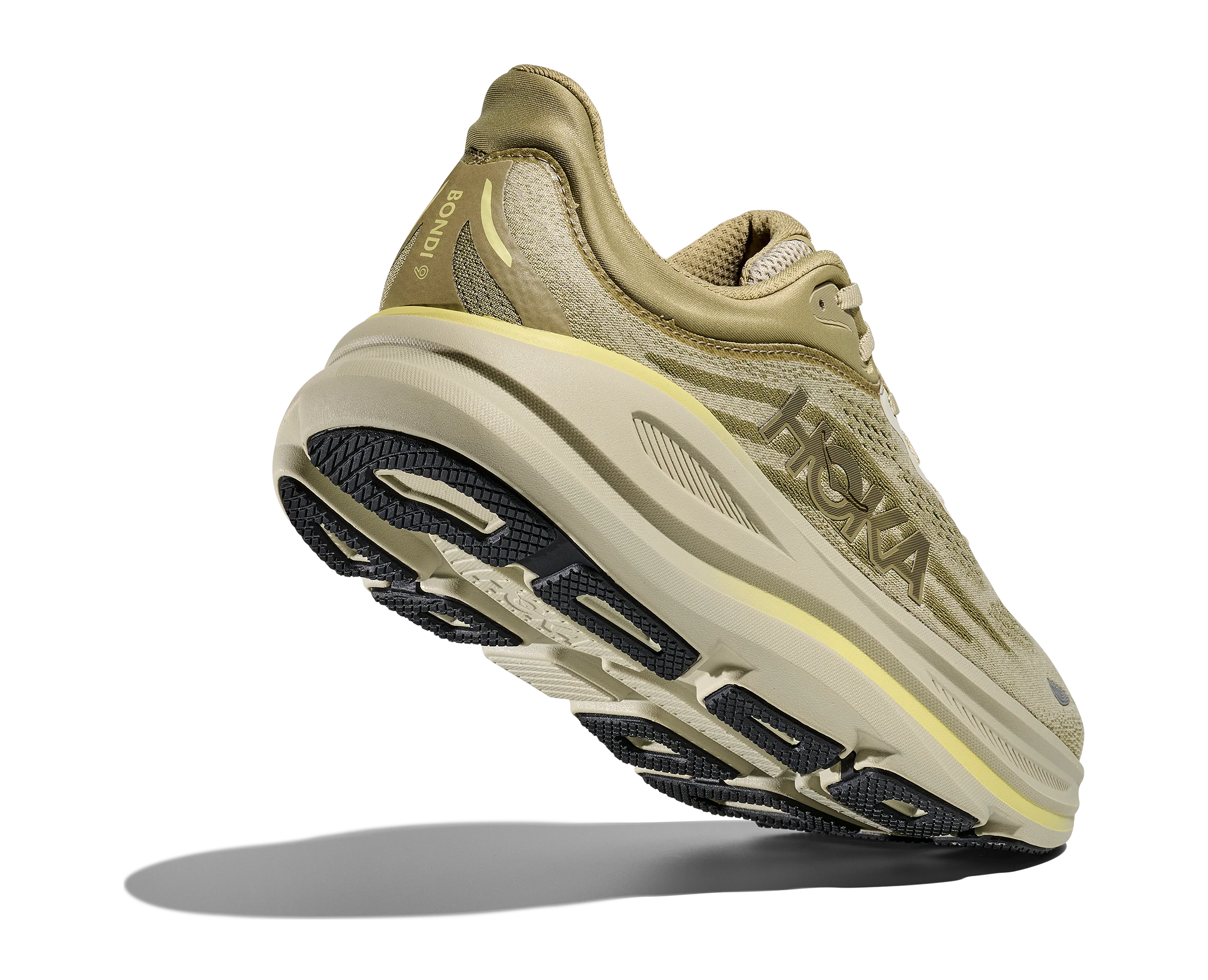 Men's Hoka Bondi 9 Grassland / Oyster Mushroom - Image 3