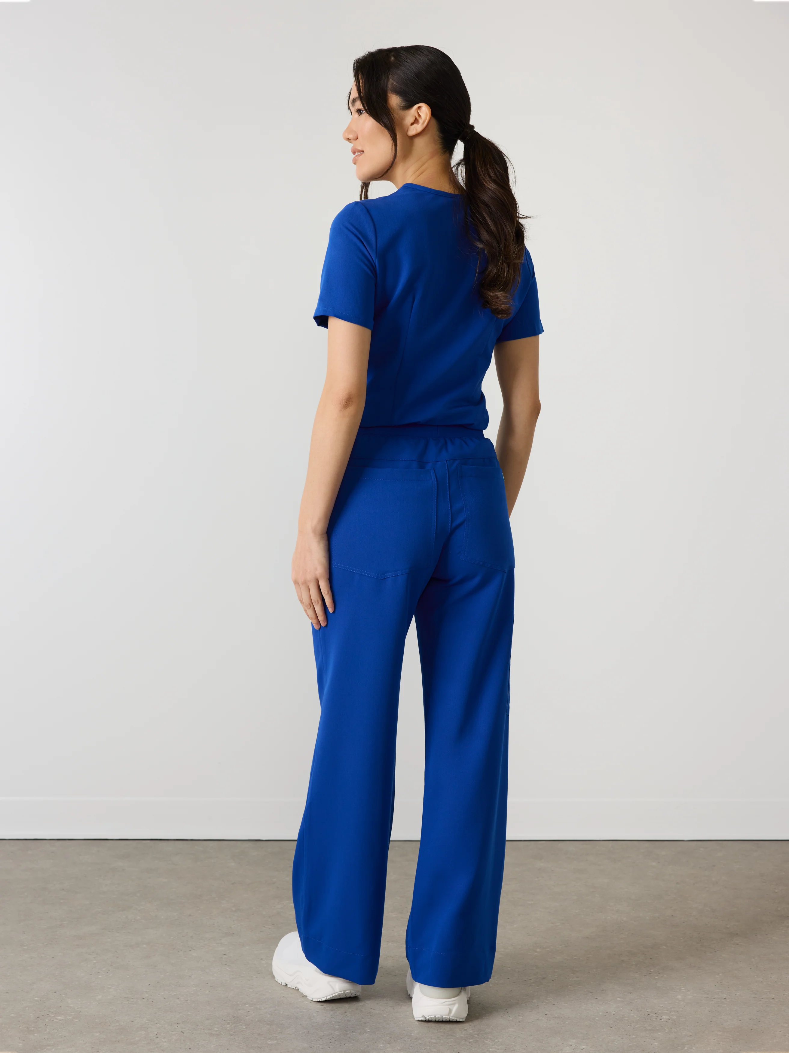 MILA RE-GARDEâ„¢ - ROYAL BLUE - Wide Leg Scrub Pants - SILVADURâ„¢ - Image 4