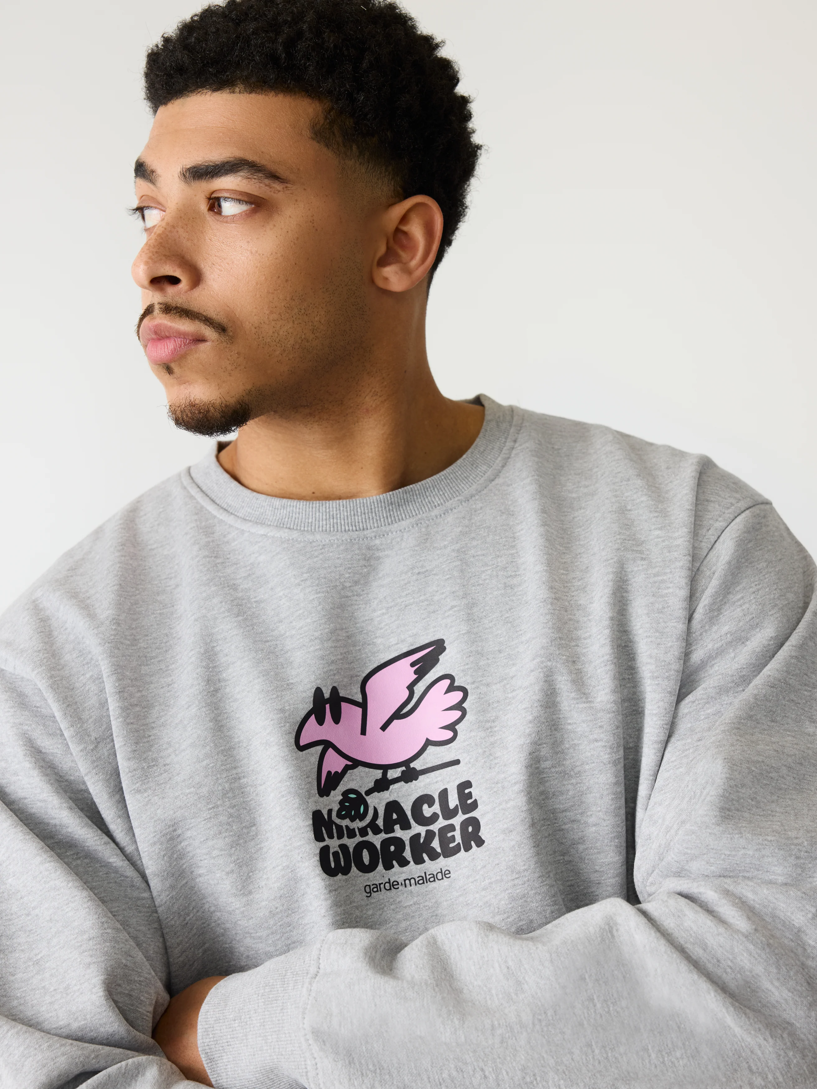 Miracle Worker - Crewneck Heather Grey - Image 5