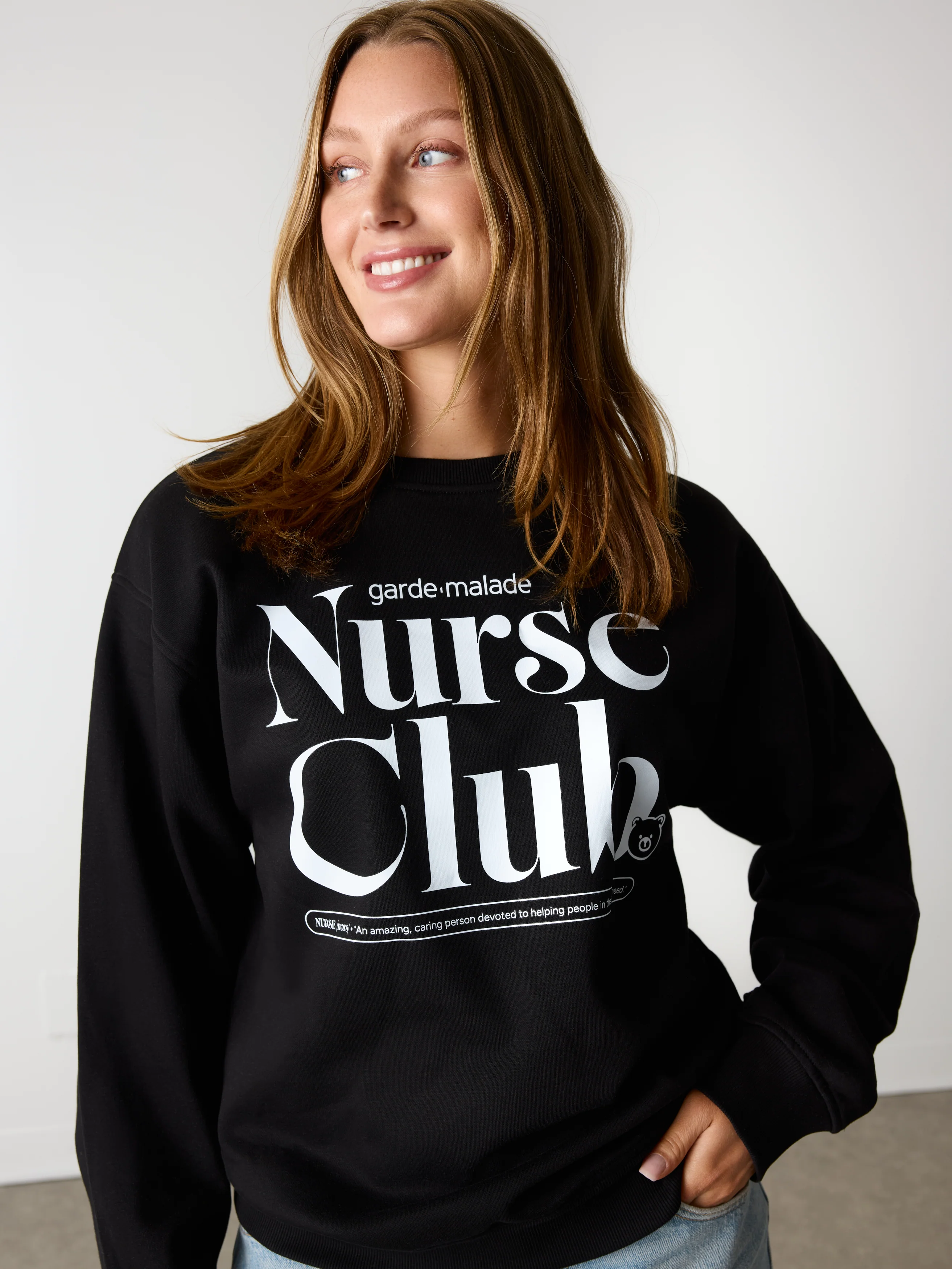 Nurse Club - Crewneck Black - Image 2