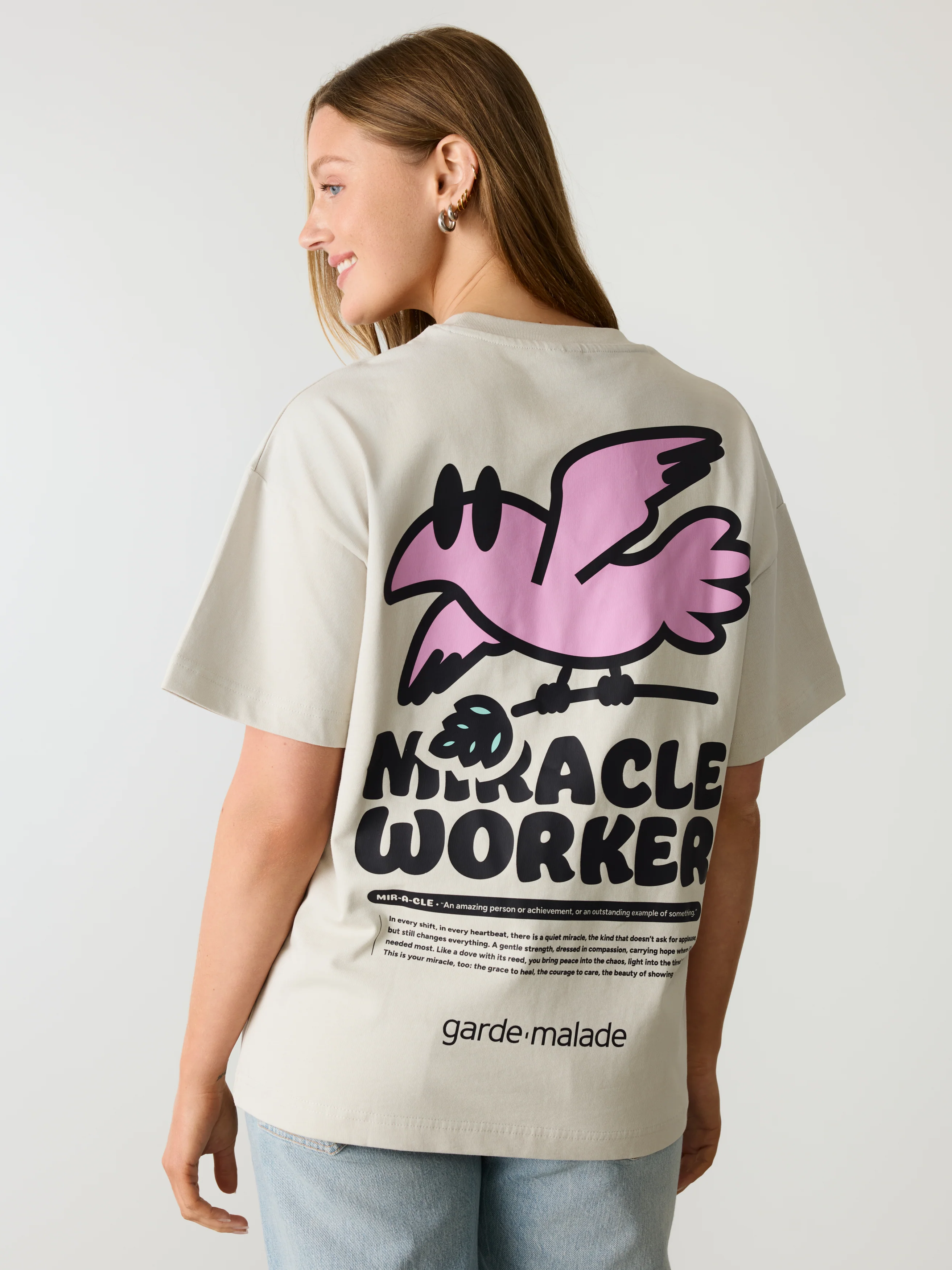 Oversized T-Shirt Unisexe - Miracle Worker - Image 2