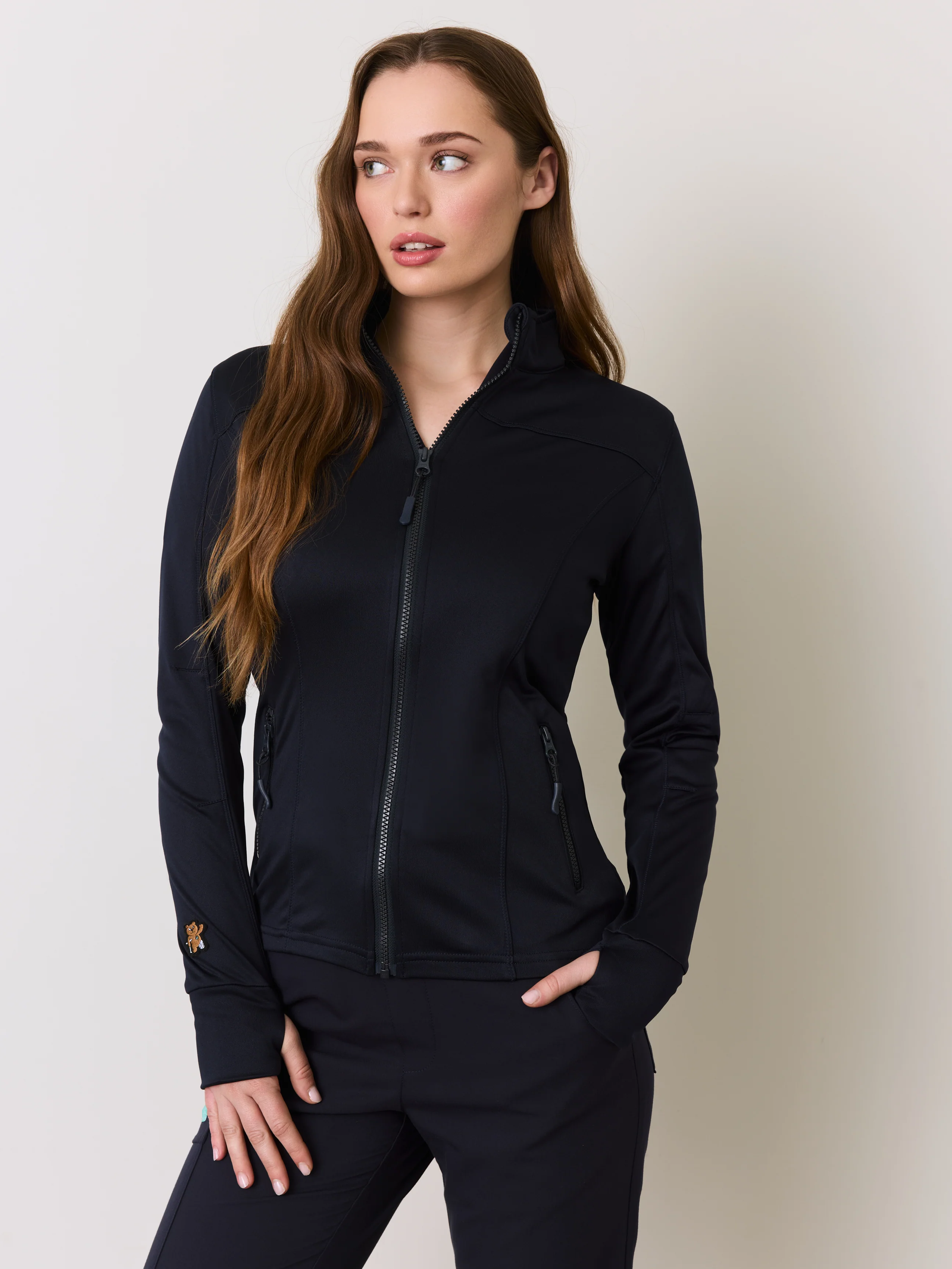 Polyester Full Zip Jacket β Navy