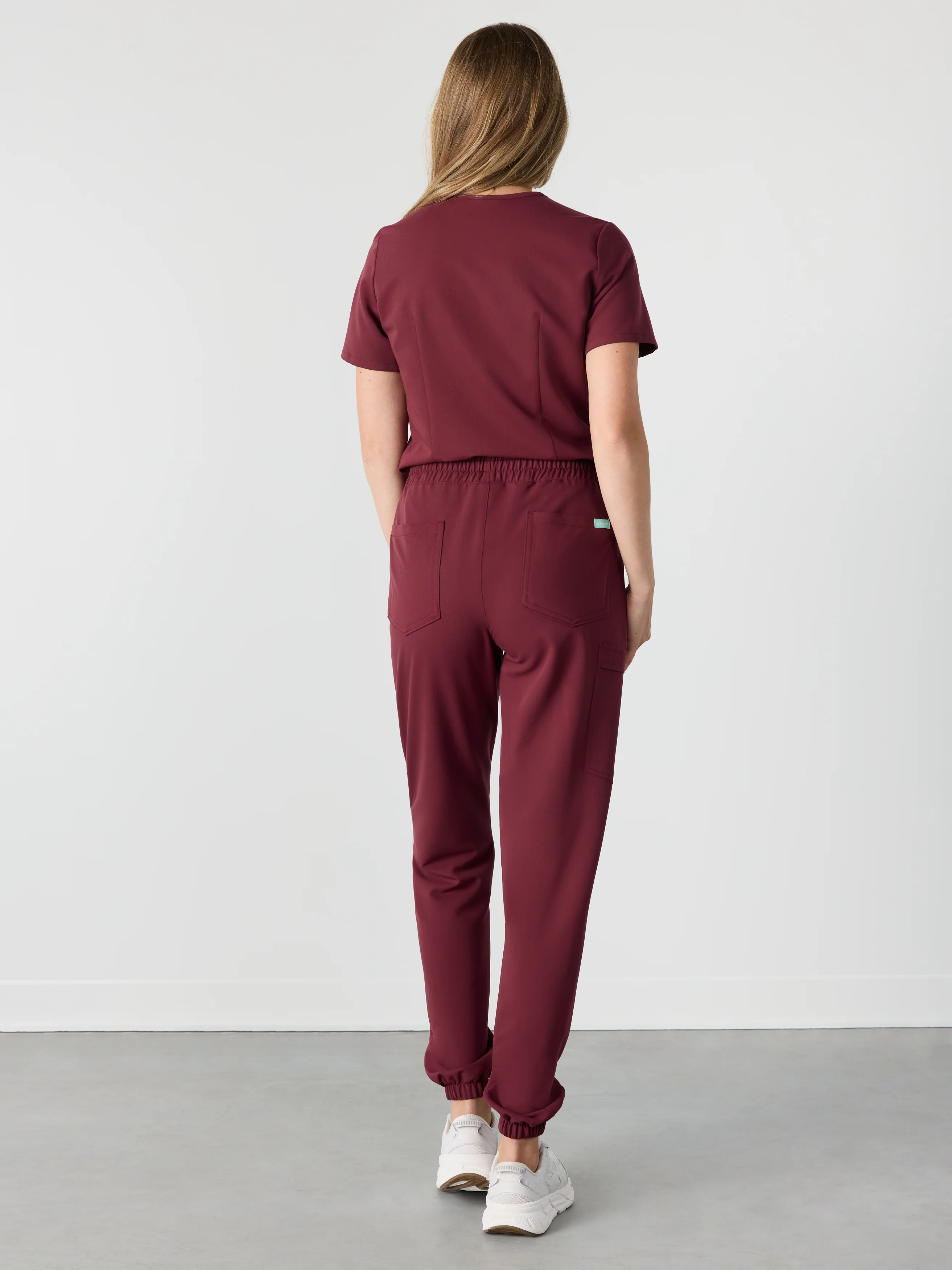 ROSIE RE-GARDE™ - BURGUNDY - Jogger Scrub Pants - SILVADUR™ - Image 3