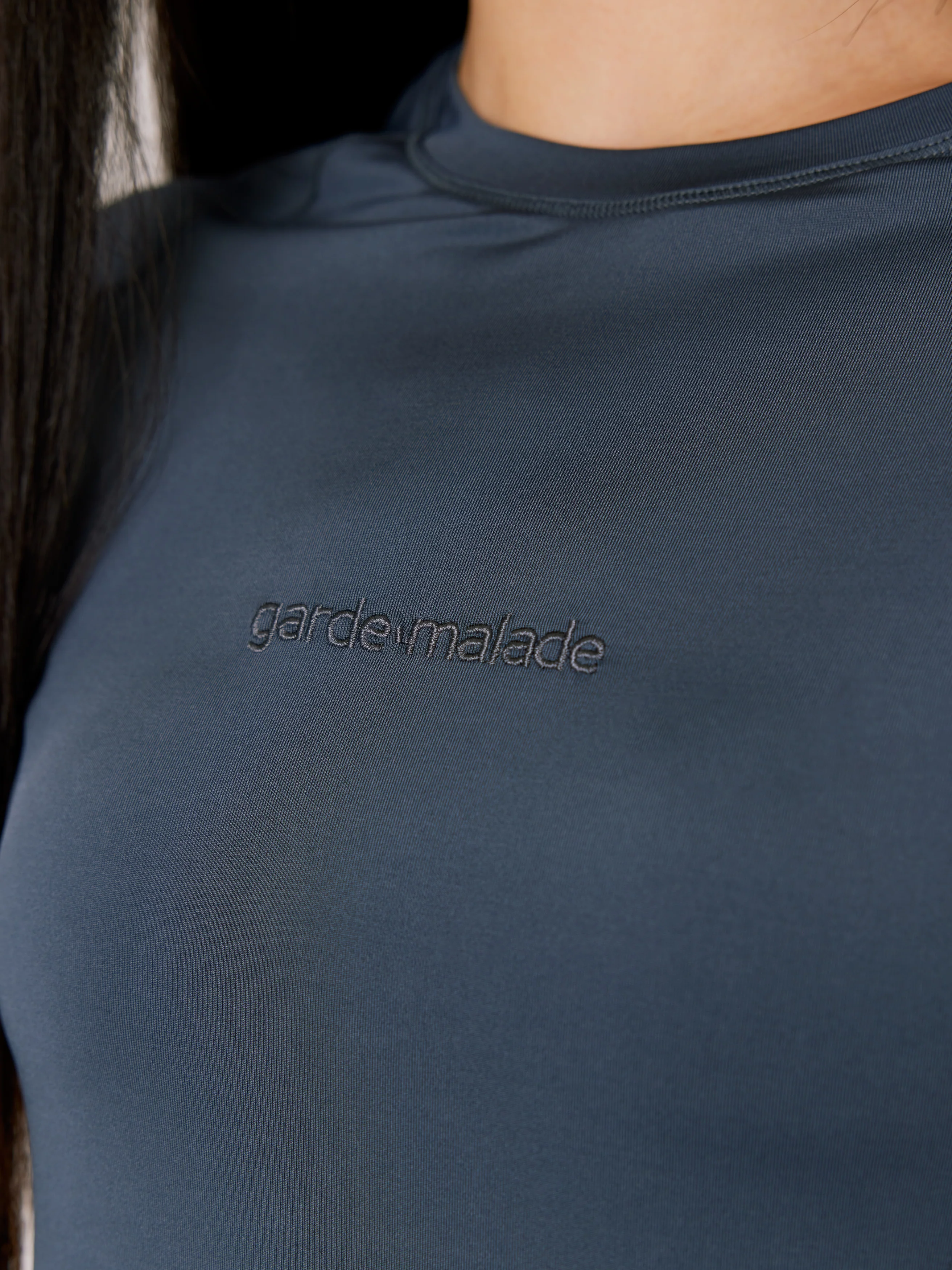 Women High-Performance Underscrub - Slate Blue - Long Sleeves - Final Sale - Image 4