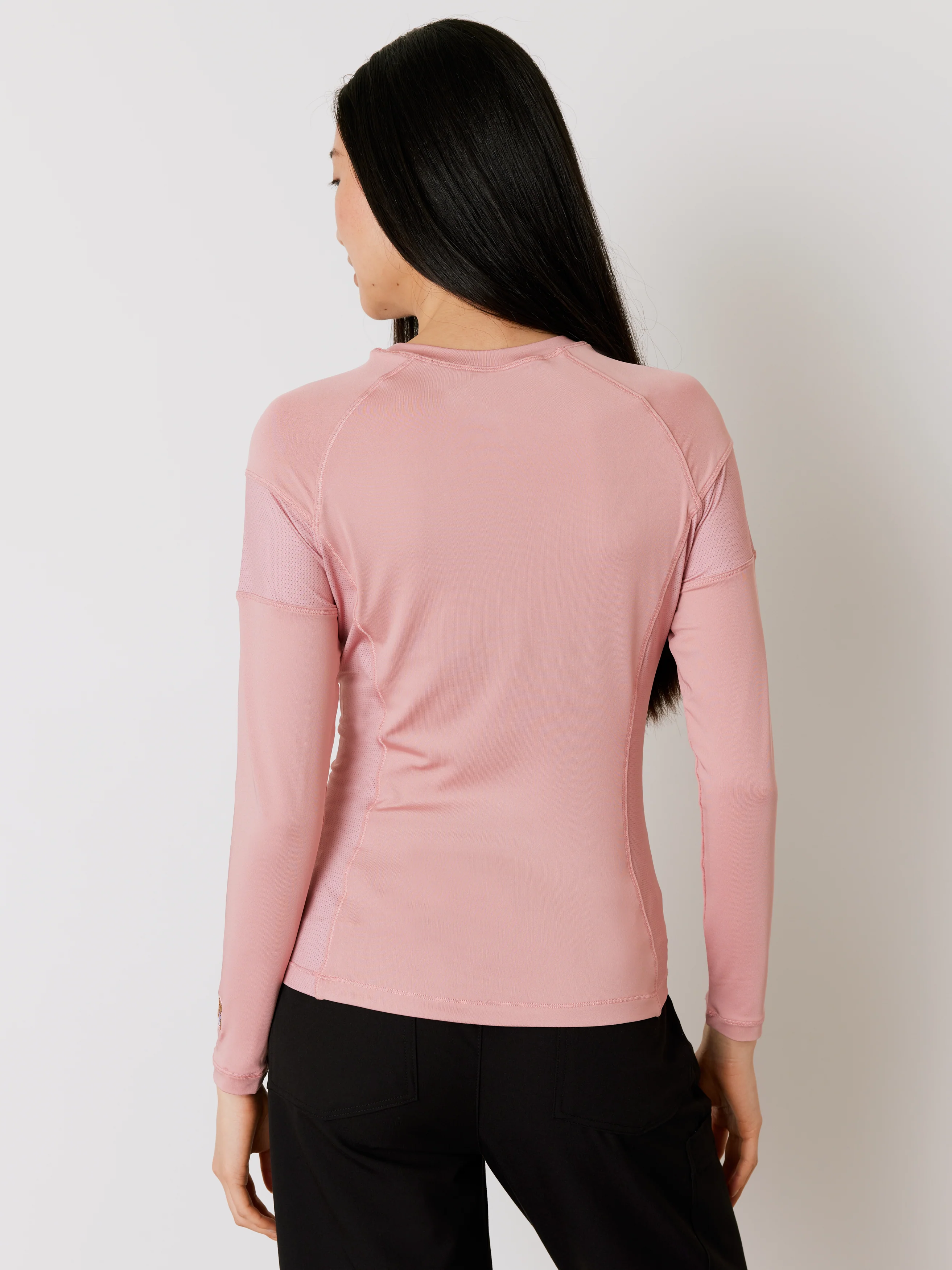Women High-Performance Underscrub - Blush - Long Sleeves - Final Sale - Image 4