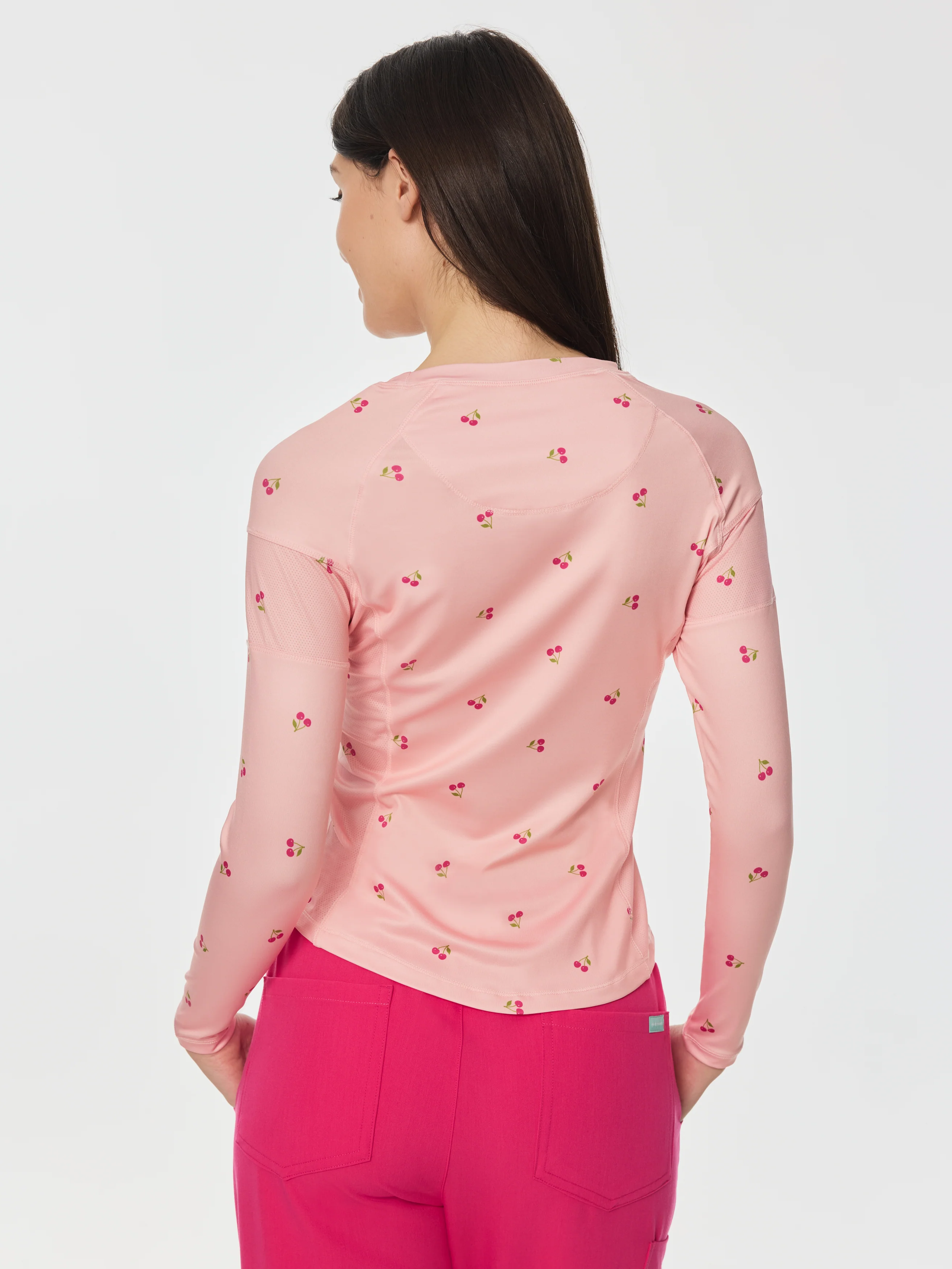 Women High-Performance Underscrub - Cherry - Long Sleeves - Image 3