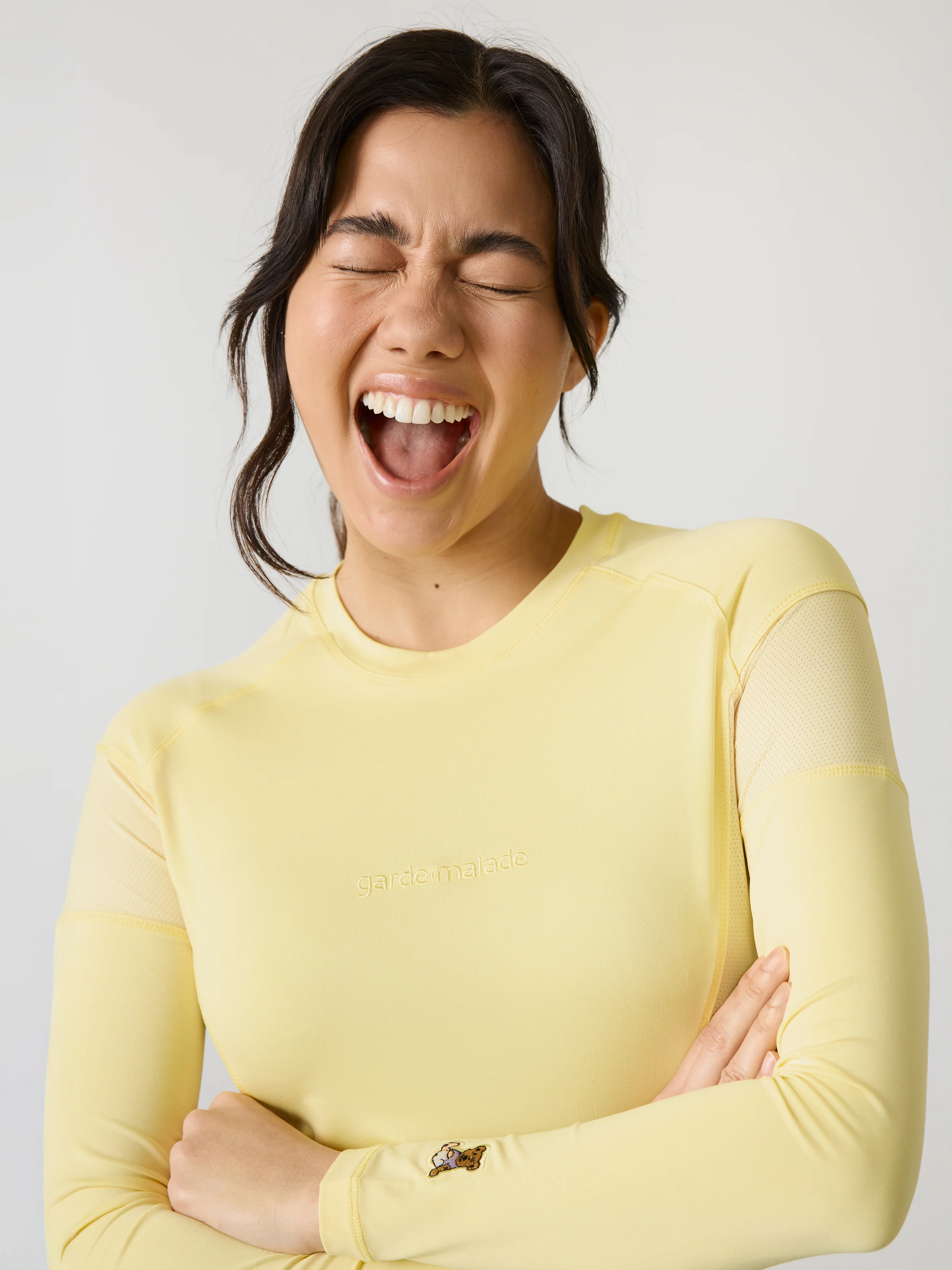 Women High-Performance Underscrub - Butter Yellow - Long Sleeves - Image 3