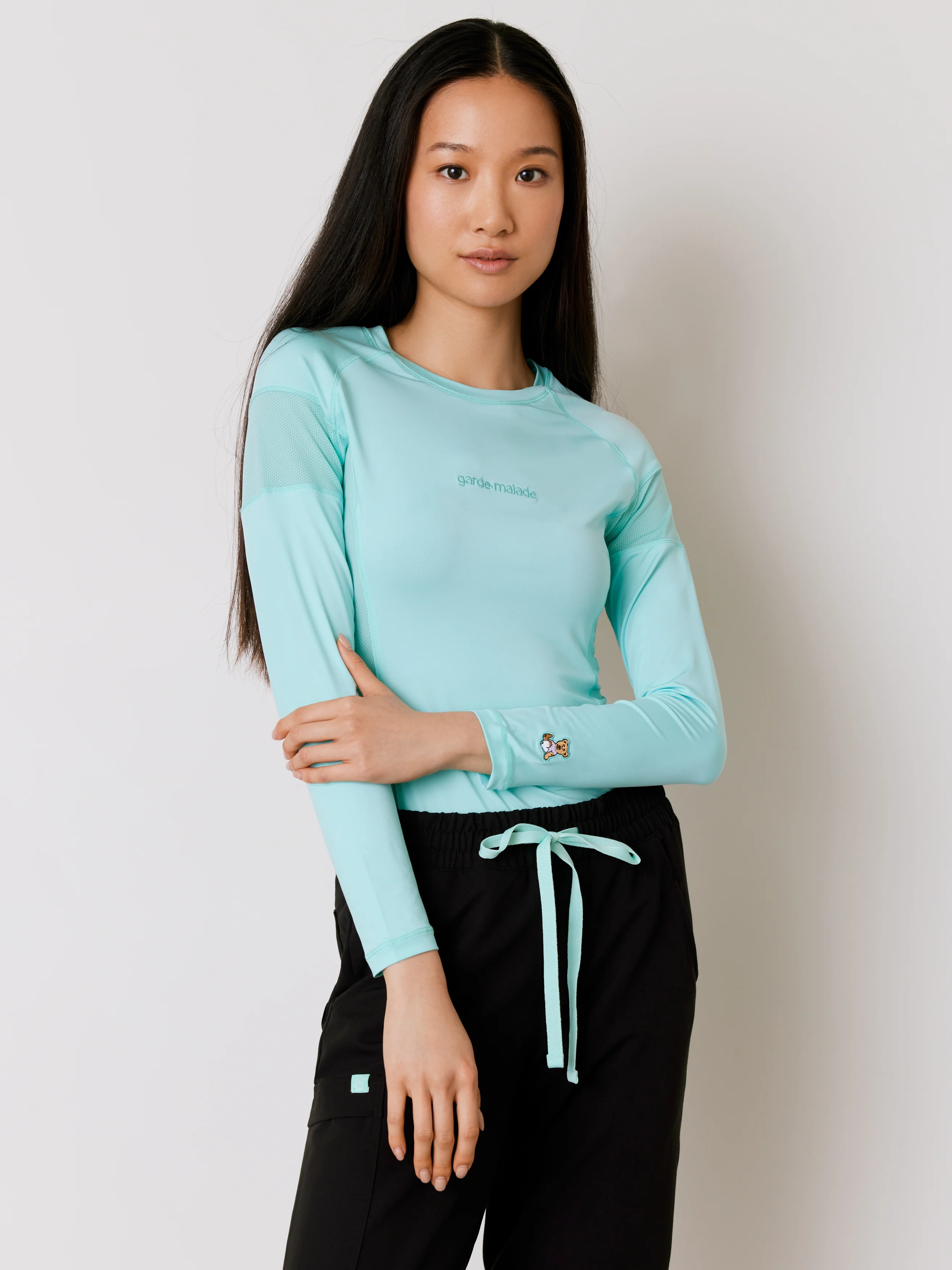Women High-Performance Underscrub - Menthe - Long Sleeves - Image 3
