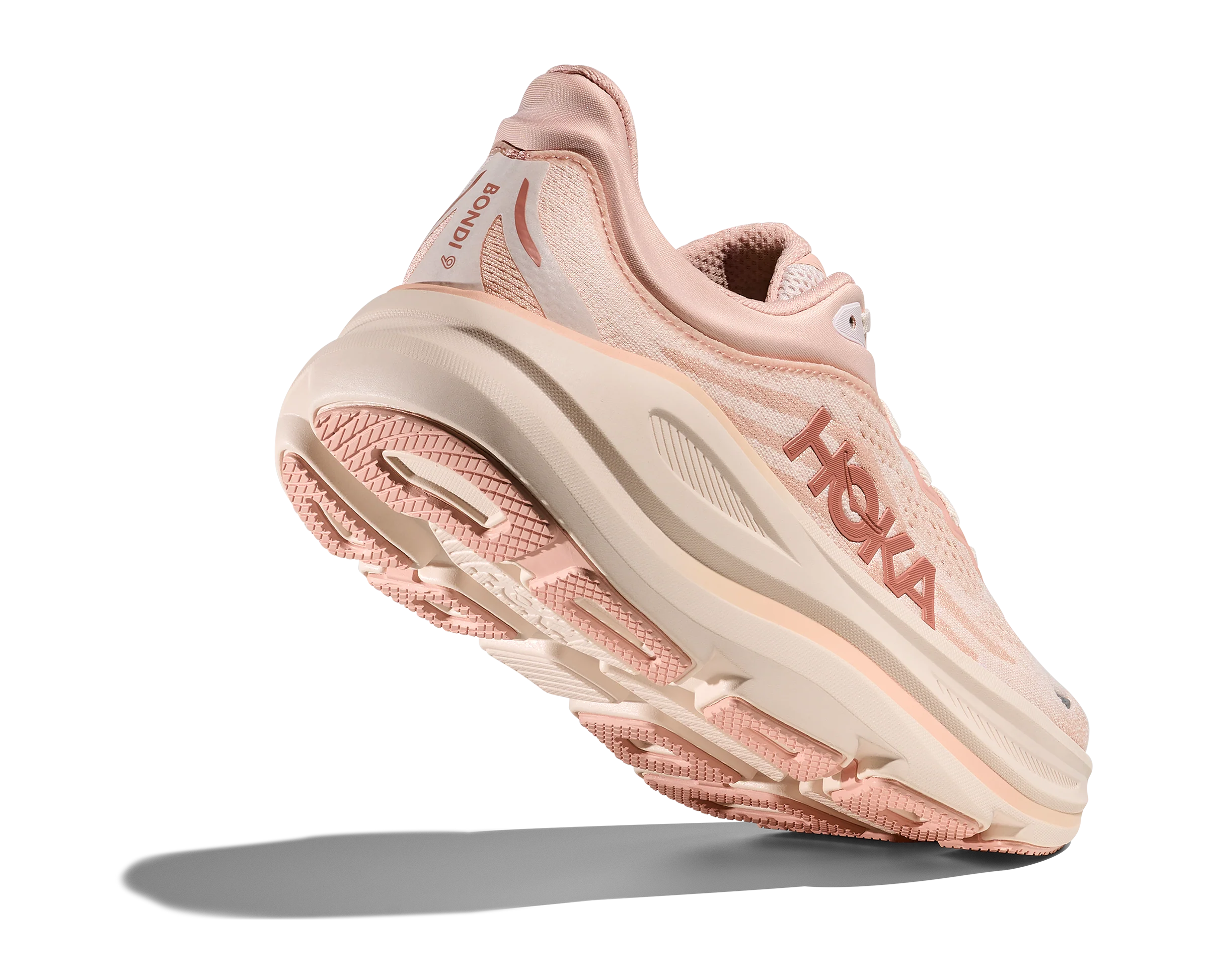 Women's Hoka Bondi 9 Rose Latte / Rose Cream - Image 4