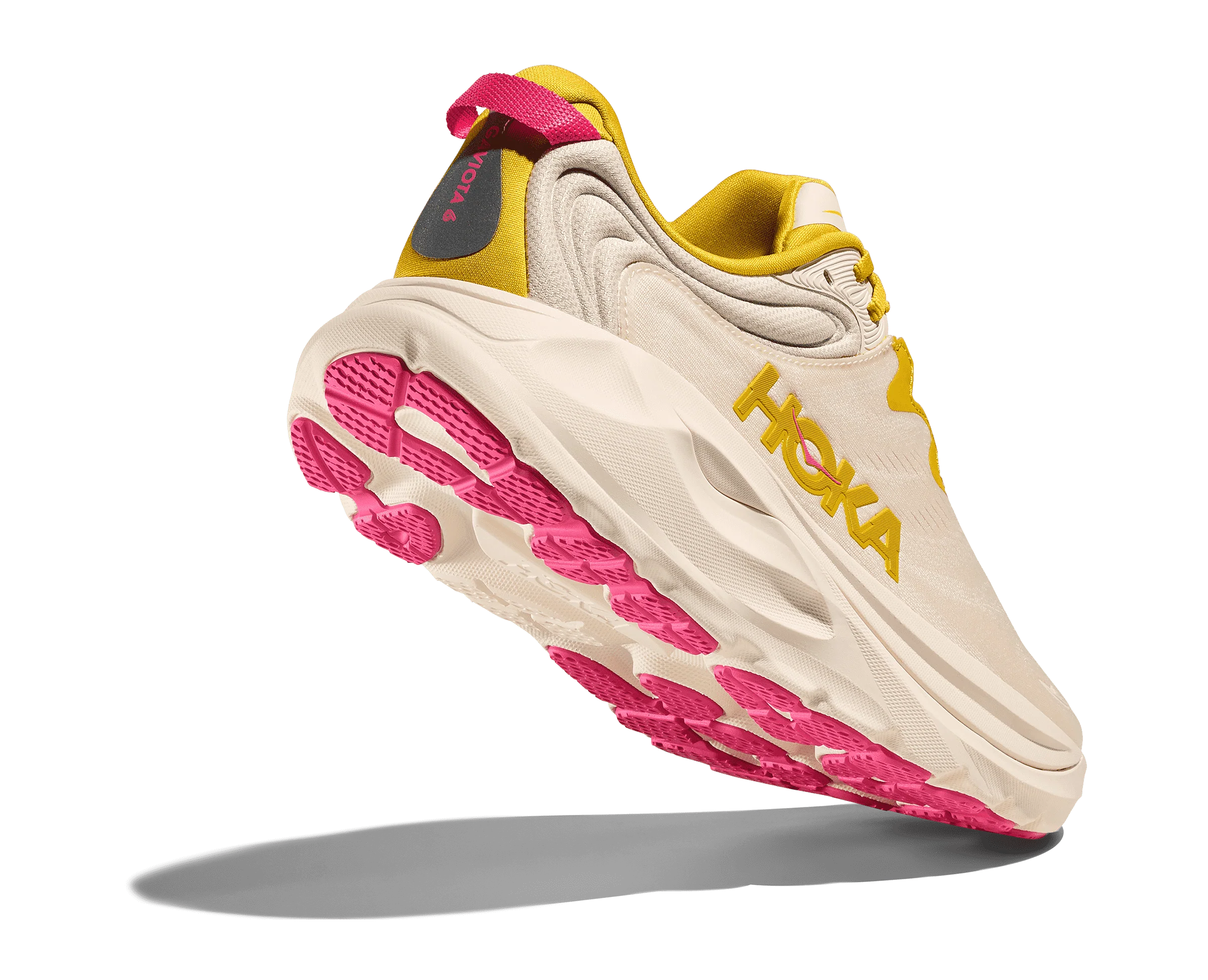 Women's Hoka Gaviota 6 Birch / Yellow Gold - Image 4