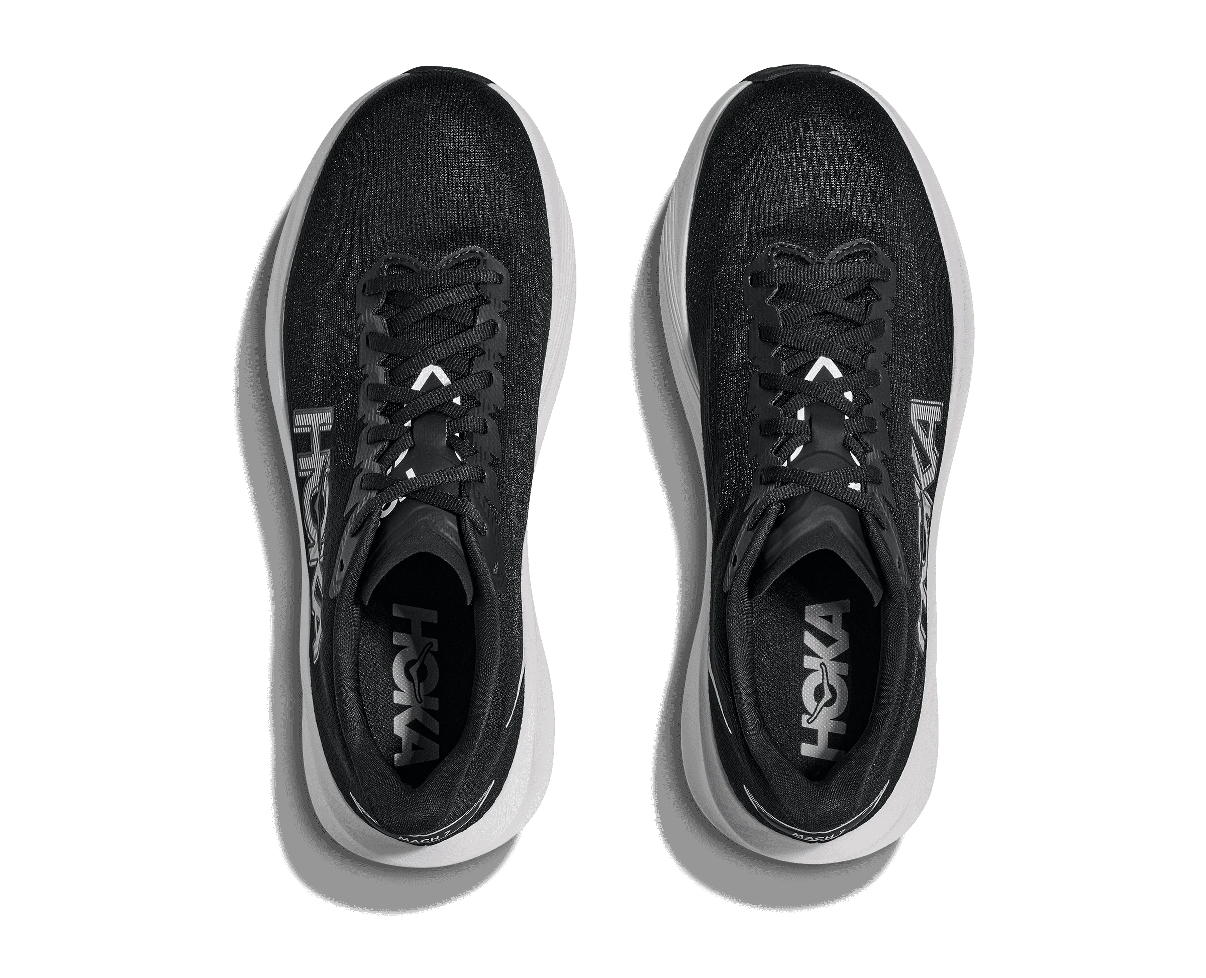 Women's Hoka Mach 7 Black / White - Image 2