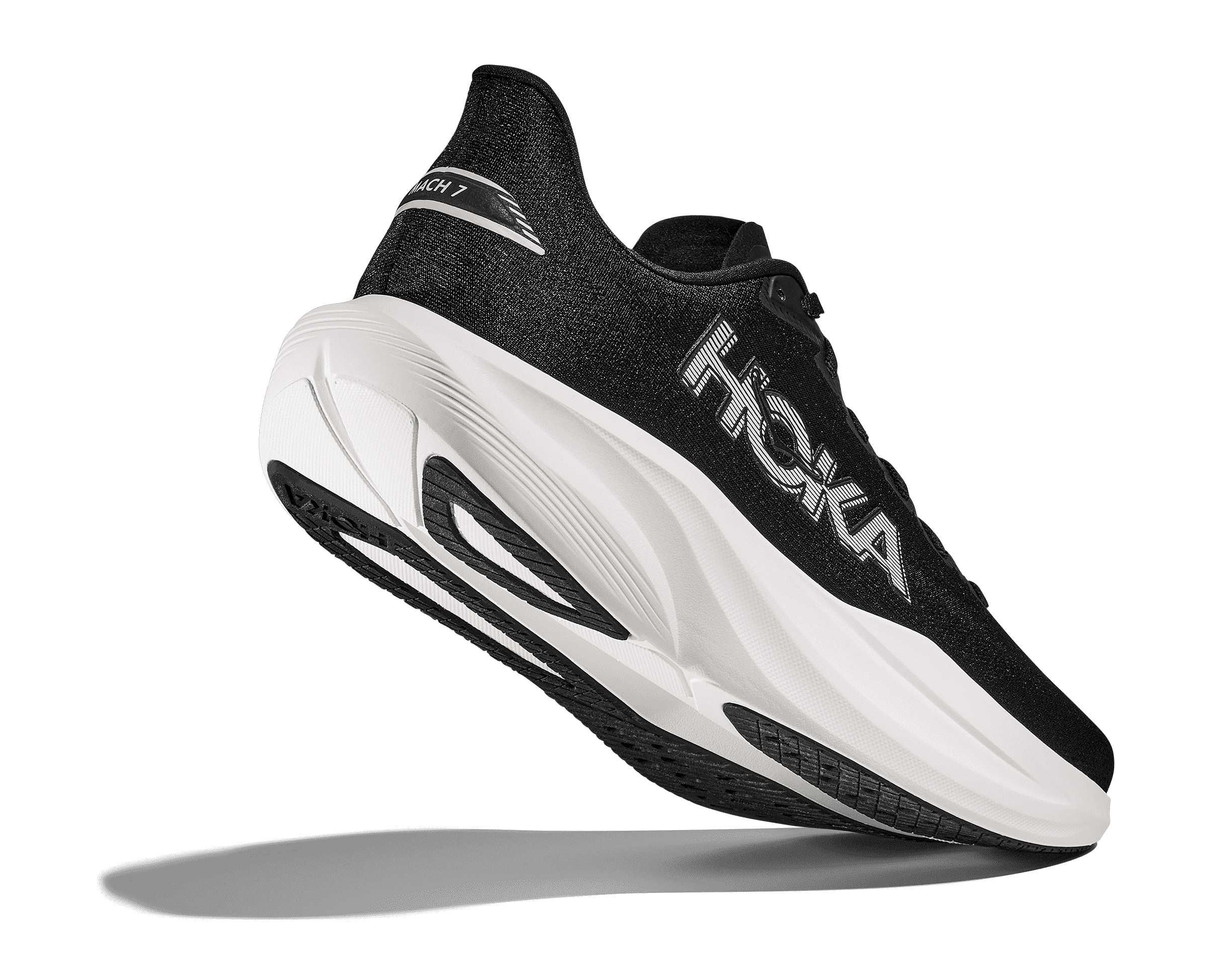 Women's Hoka Mach 7 Black / White - Image 3