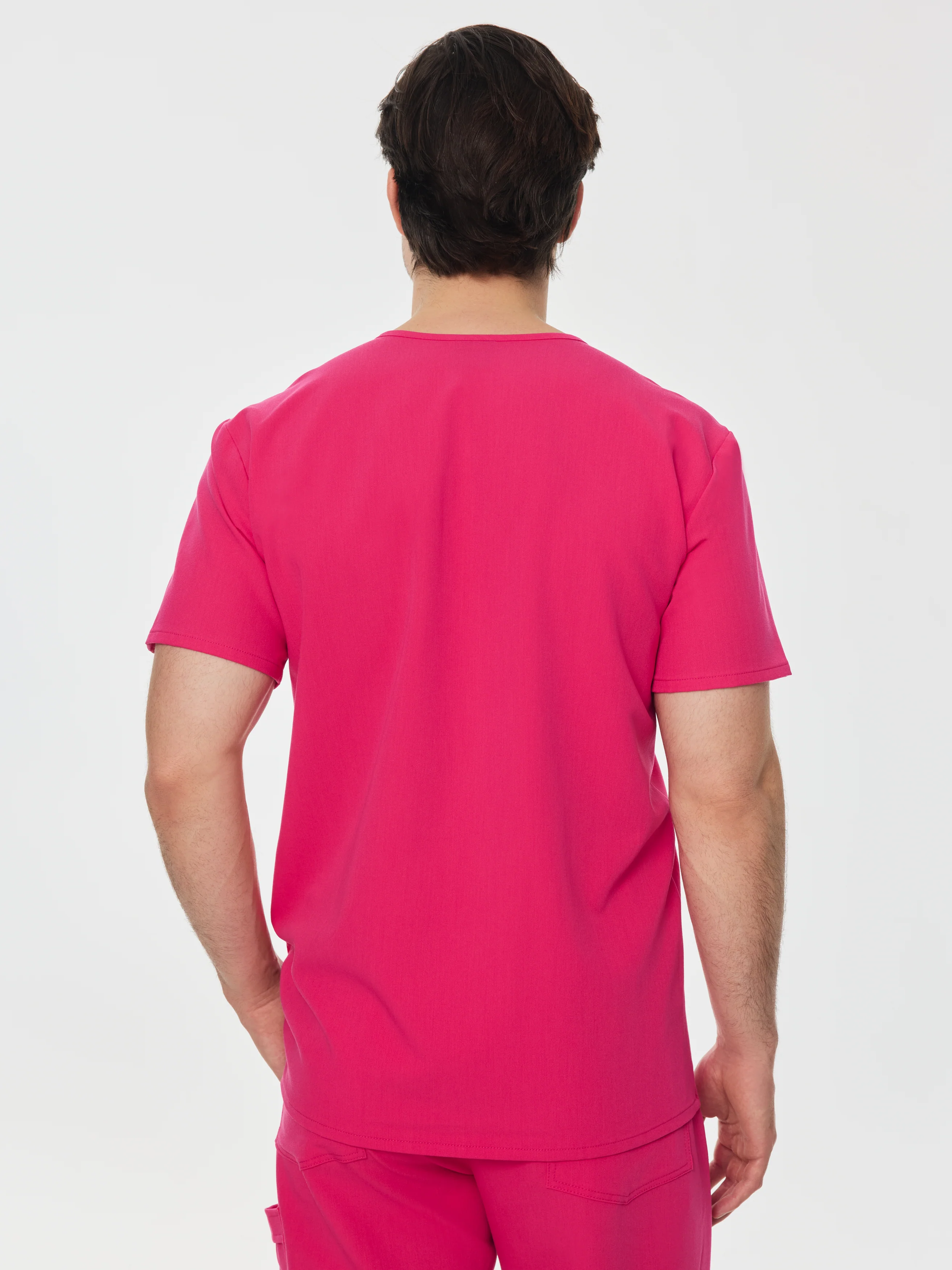 ZACK RE-GARDE™ - PINK CRUSH - Three Pockets Men's Scrub Top - SILVADUR™ - Image 3